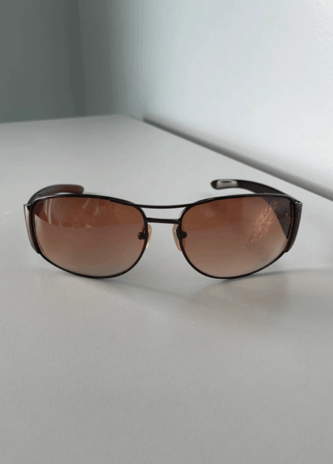 Prada × Vintage PRADA Sunglasses Flame 2004 Star Sport Metal Shield Wrap Size ONE SIZE - 1 Thumbnail
