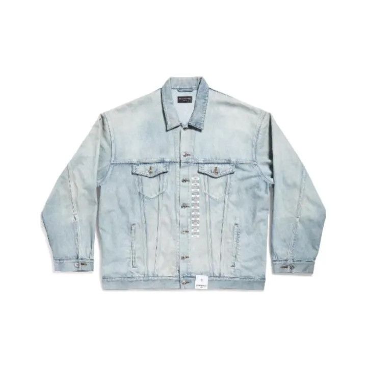 Balenciaga SS24 Wash Blue Denim Jacket 0079