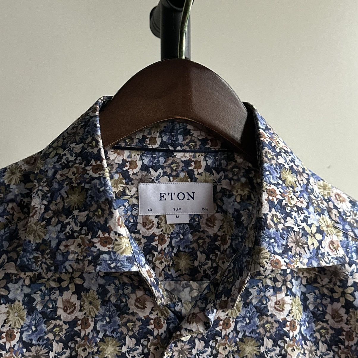 Eton ETON Allover Floral Slim Shirt Size M Size US M / EU 48-50 / 2 - 3 Thumbnail