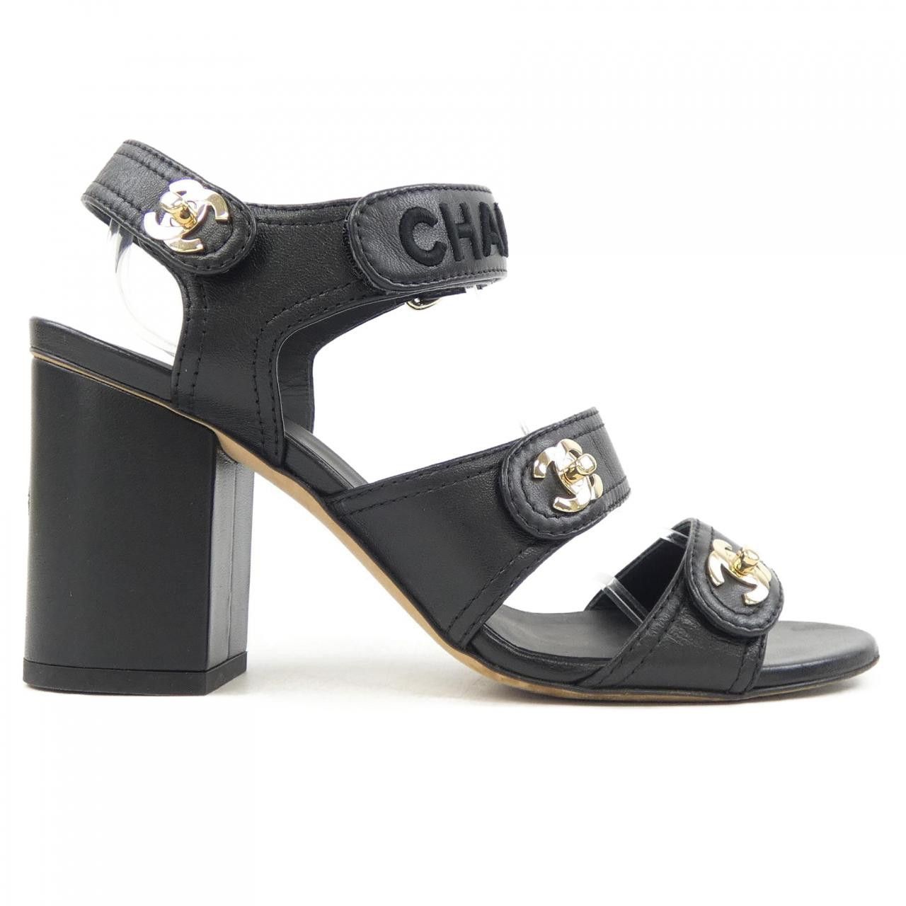 Chanel Chanel Chanel Turn Lock Lambskin Sandals Leather Shoes G37387X01000 DUTY FREE for USA Size ONE SIZE - 1 Thumbnail