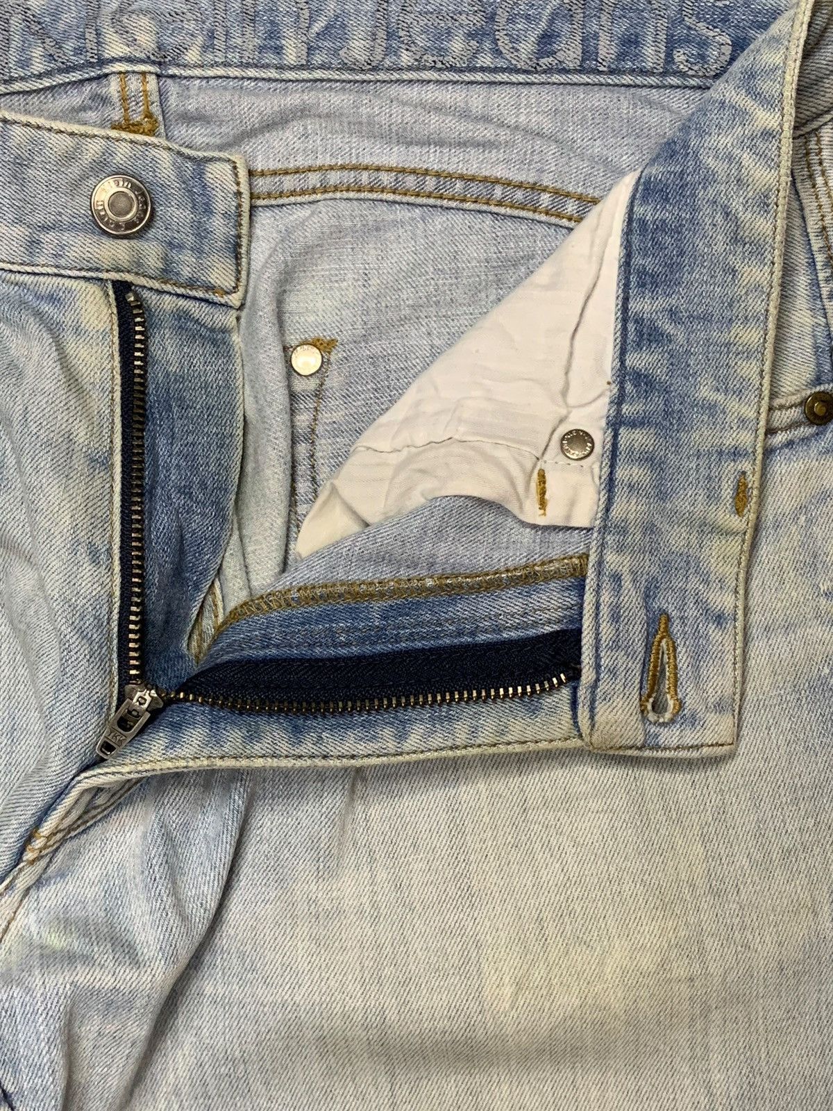 Calvin Klein SALES🔥Vintage Calvin Klein Light Wash Distress Loose Jeans Size US 31 - 9 Thumbnail