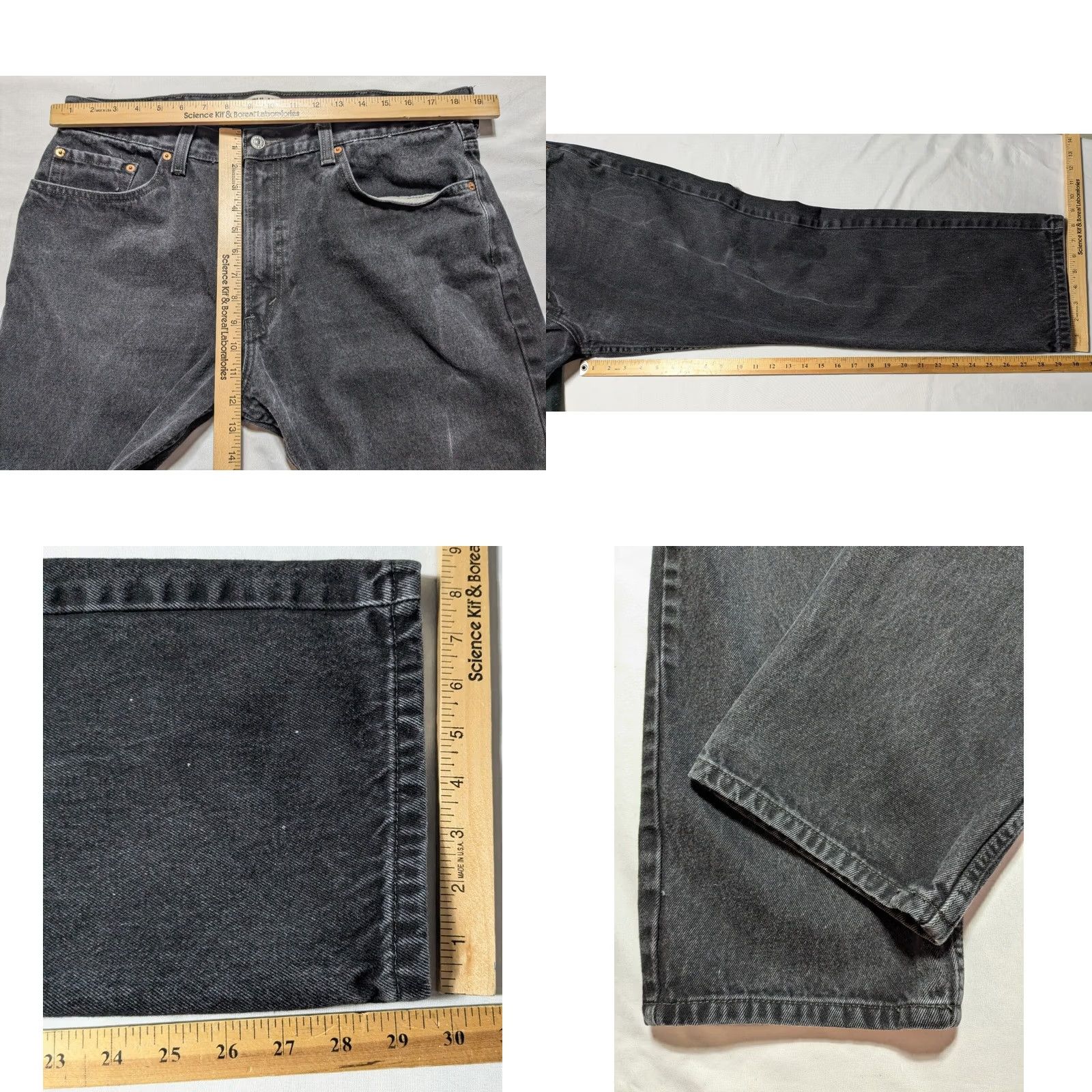 Levi's VTG Levi's 505 Regular Jeans Men 38x30 Black Denim Jeans Regular Fit Slim Straight 90s Fans Mens Size US 38 / EU 54 - 9 Thumbnail