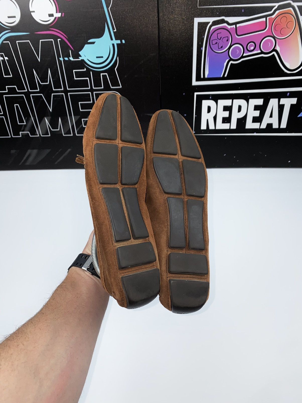 Prada 🚨 Prada MILANO vintage brown leather suede driving shoes Size US 7.5 / IT 37.5 - 14 Thumbnail