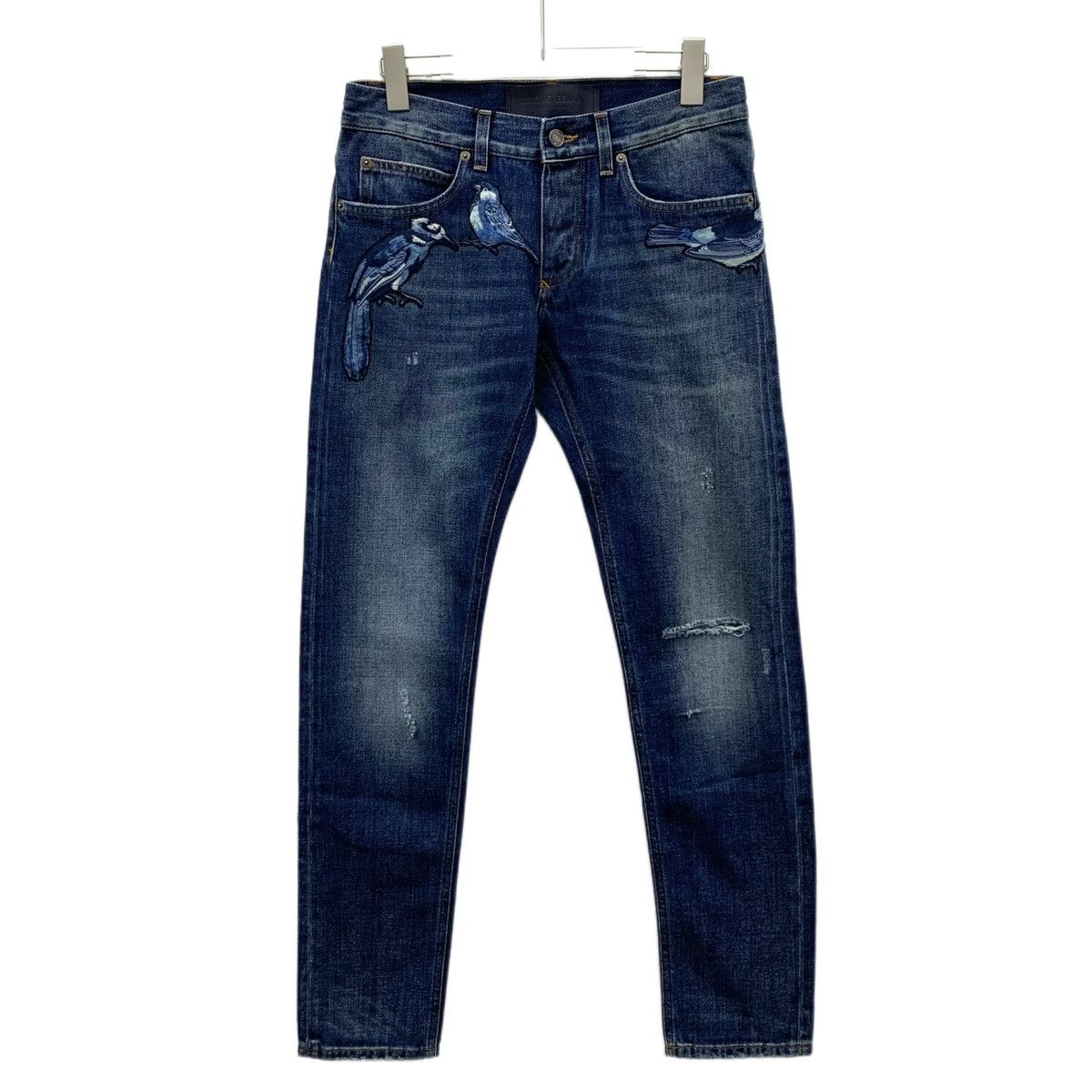 Dolce & Gabbana Dolce & Gabbana Blue Distressed Denim Casual Pants K26WX Size US 30 / EU 46 - 1 Thumbnail