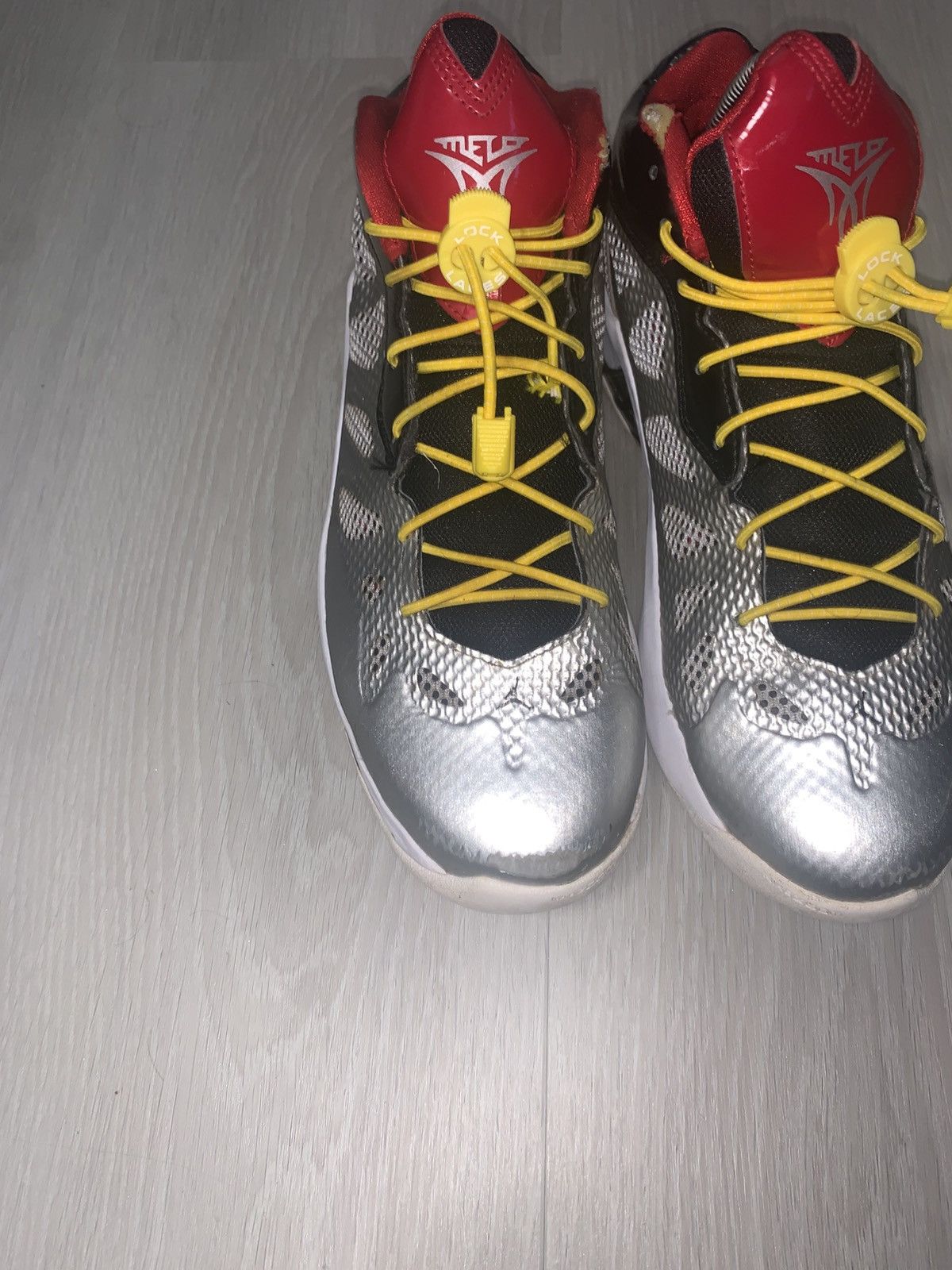 Jordan Brand × Nike Nike Air Jordan MELO M8 Advance Metallic GreenRed 542240-084 Size US 8 / EU 41 - 3 Thumbnail