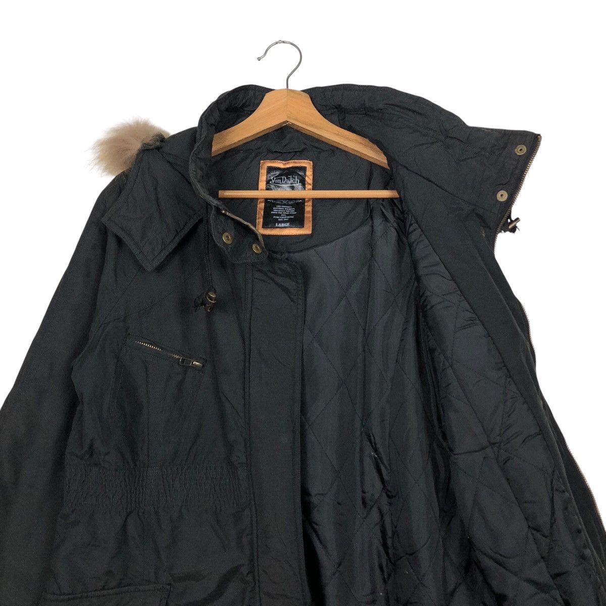 Japanese Brand × Von Dutch 📌Vintage Parka Jacket Biker Punk Von Dutch Mink Fur Hoodie Size US L / EU 52-54 / 3 - 15 Thumbnail