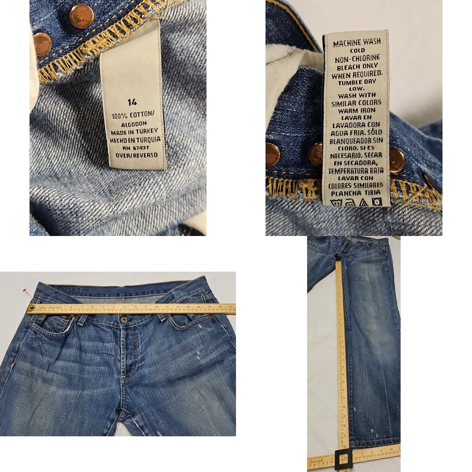 Ralph Lauren Y2K Polo Ralph Lauren Whitney Jean Women Size 14 Low Rise Bootcut 100% Cotton Size 36" / US 14 / IT 50 - 8 Thumbnail