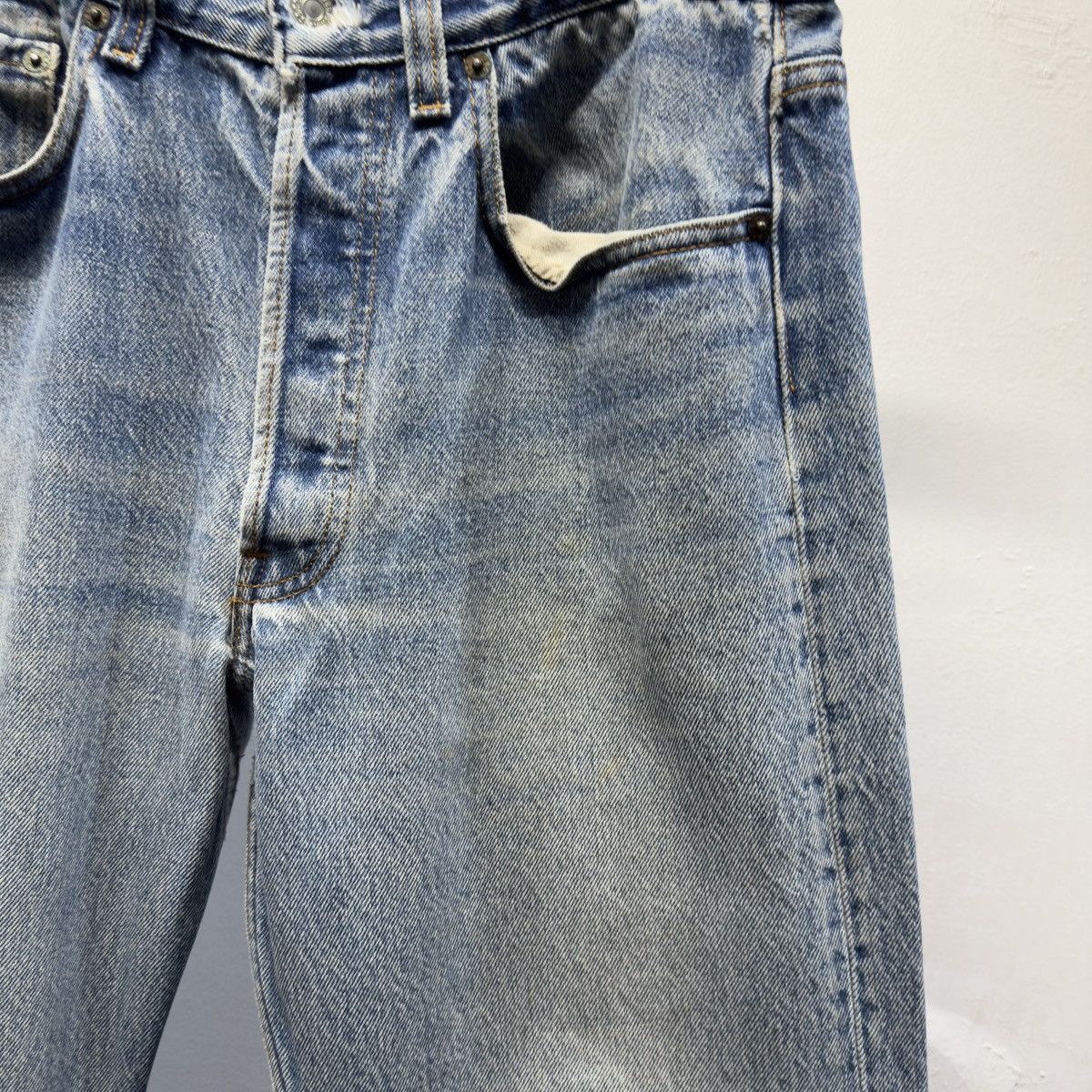 Levi's 2000s Levi's 501 Faded Distressed Jeans ERD Grunge Chrome Size US 30 / EU 46 - 7 Thumbnail