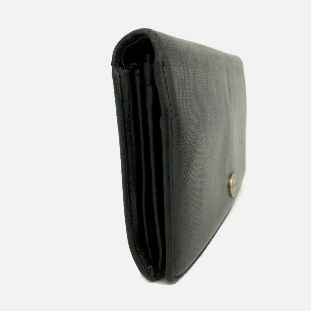 Chanel CHANEL Coco Button Leather Long Bifold Wallet Black 100% Au Size ONE SIZE - 4 Thumbnail
