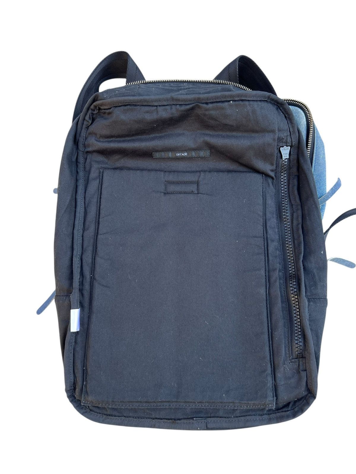 Leather DECADE Japan Patina Leather Backpack Bag Denim Design Size ONE SIZE - 22 Thumbnail
