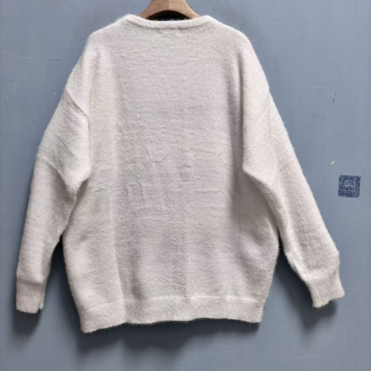 Japanese Brand White casual retro letter print crew neck sweater Size US L / EU 52-54 / 3 - 2 Thumbnail