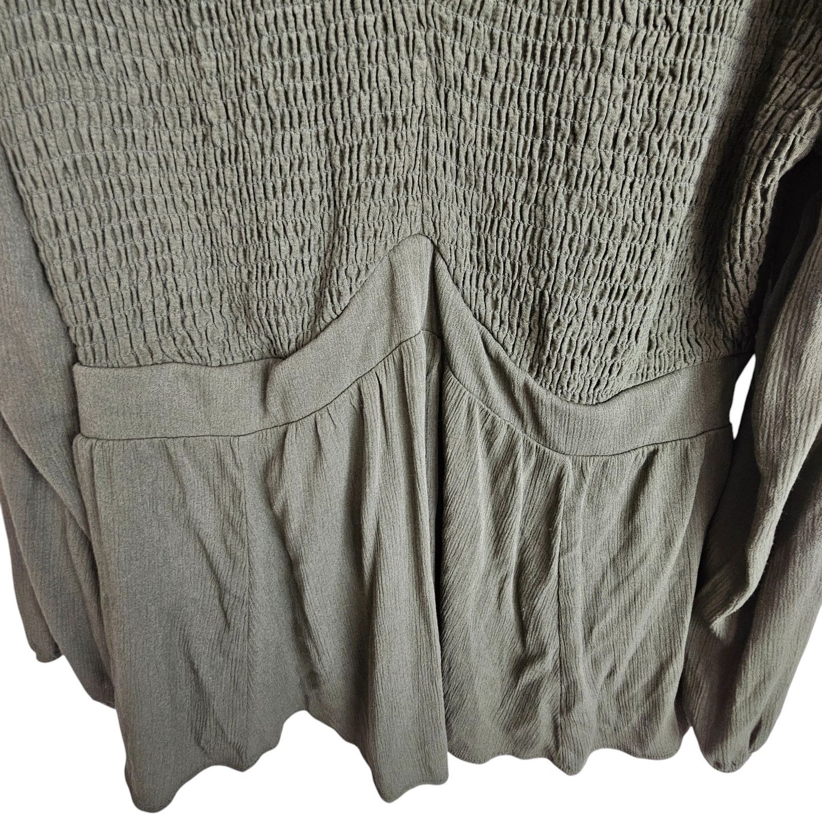 Torrid Torrid Smocked Babydoll Top Sz 0X Stretch Whimsigoth Grunge Size L / US 10 / IT 46 - 4 Thumbnail