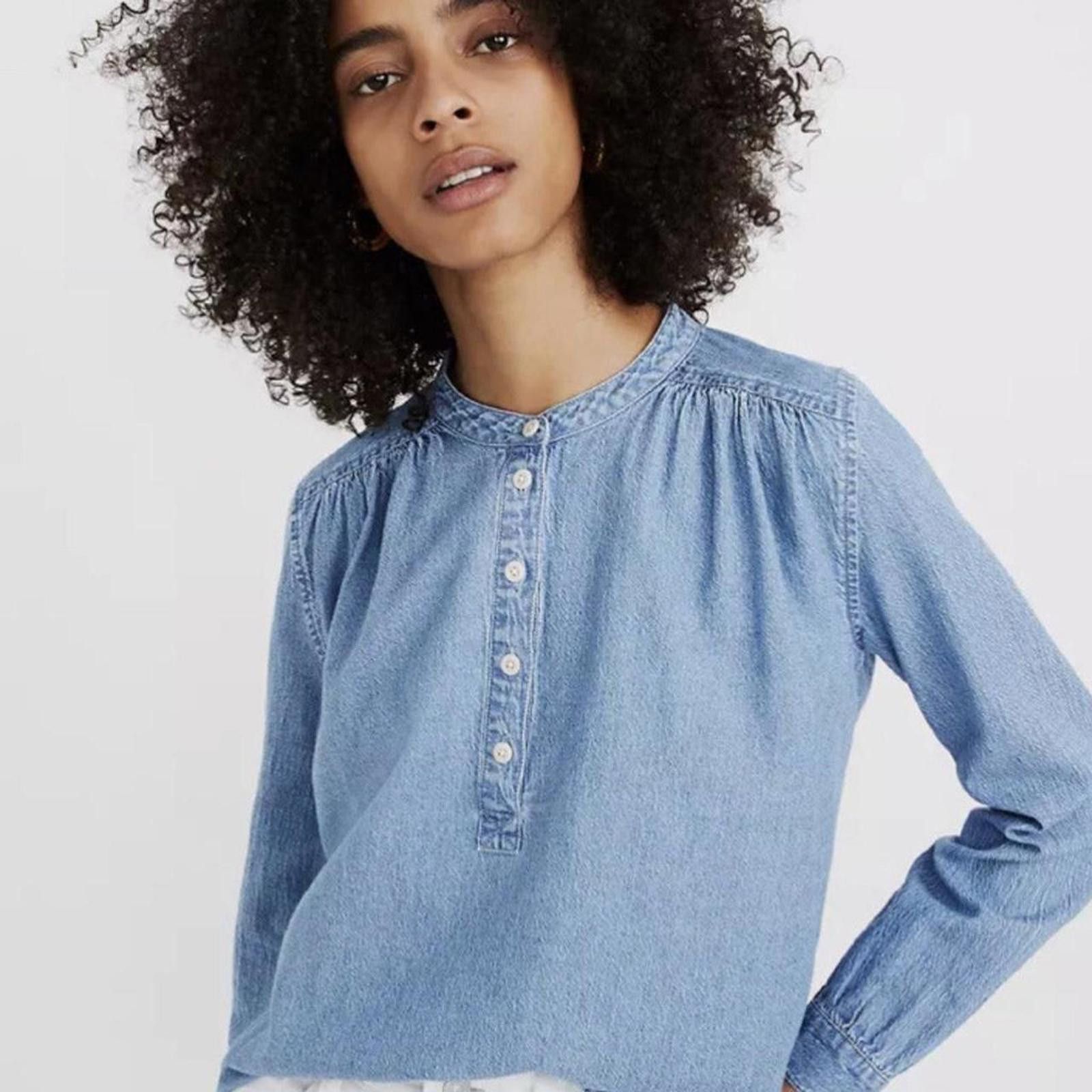 Madewell Blue denim Madwell top #denim xxs Size XXS / US 00 / IT 34 - 1 Thumbnail