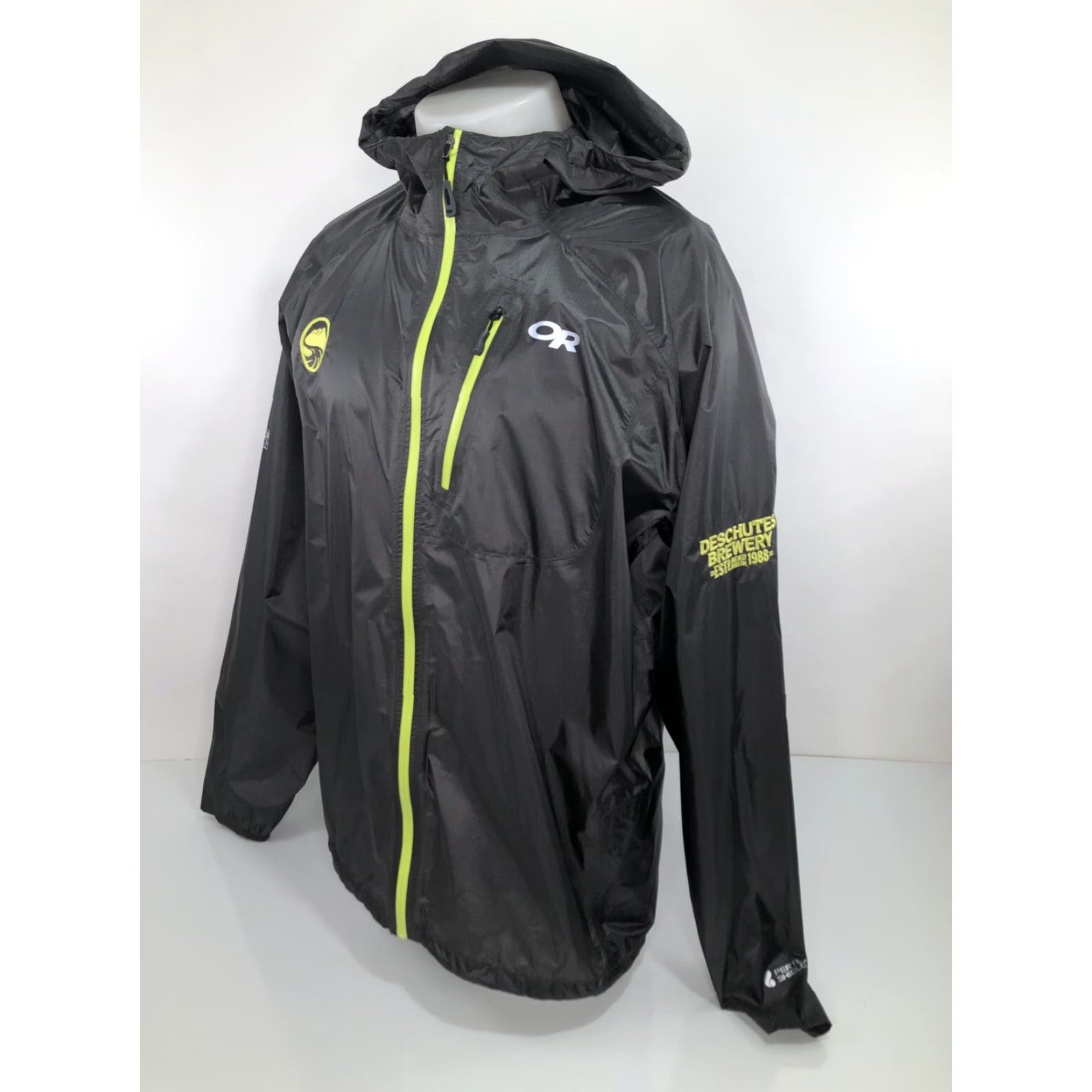 Outdoor Research Outdoor Research Windbreaker Jacket XL Mens Gray Hooded Nylon Jacket Deschutes Brewery Oregon EXC Size US XL / EU 56 / 4 - 2 Thumbnail