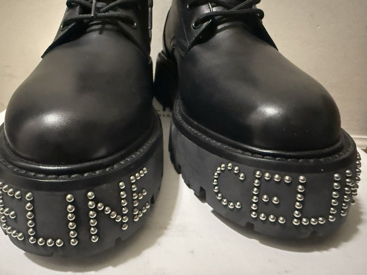 Celine Celine Bulky Lace-up Boots in Black Leather Men's 44 | Grailed