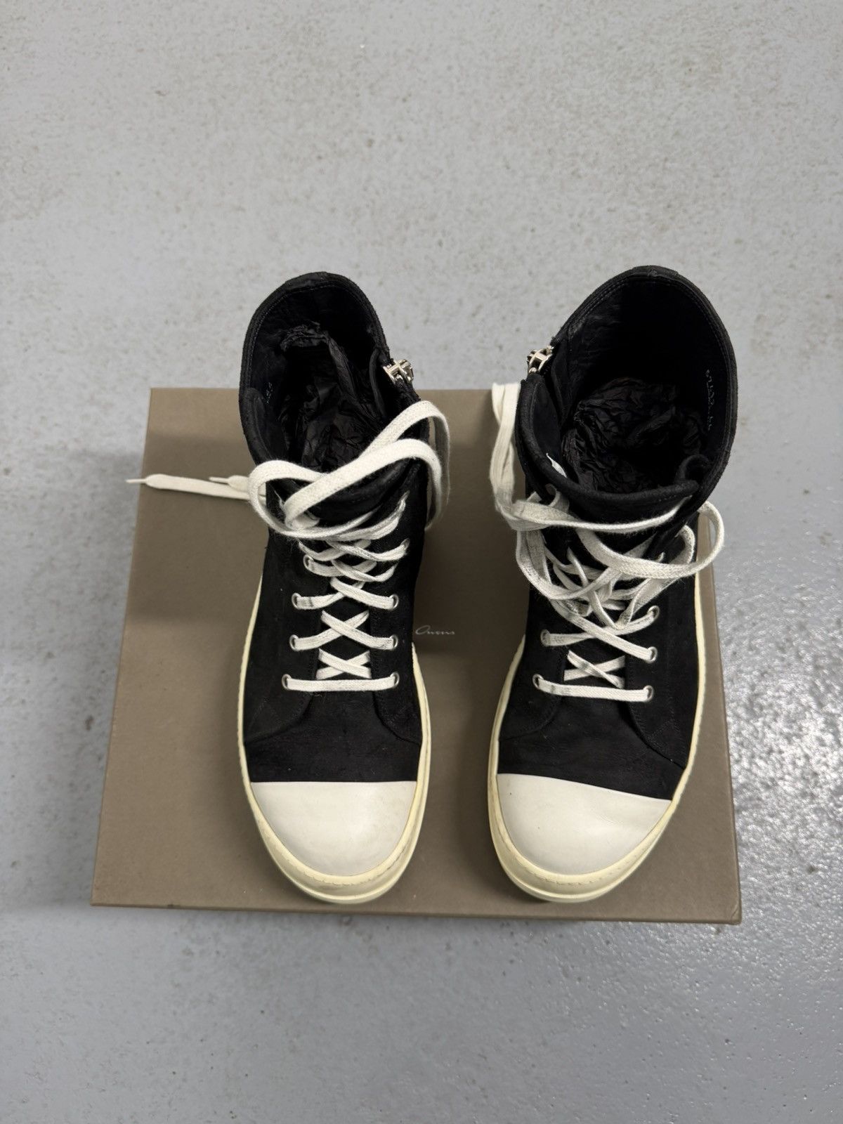 Rick Owens Rick Owens Mainline Nubuck High Ramones With Shopper And Box Size US 11 / EU 44 - 6 Thumbnail