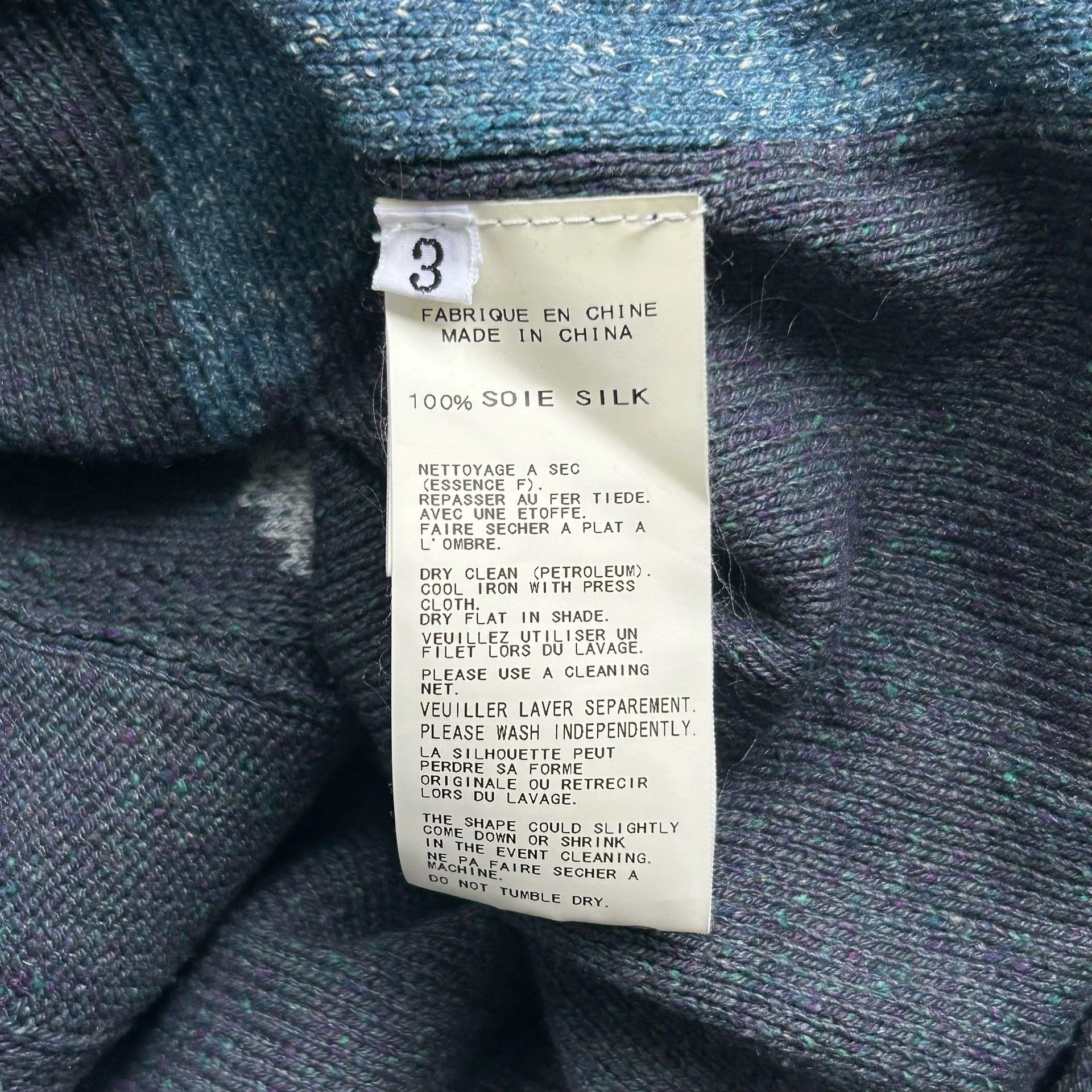 Yohji Yamamoto Yohji Yamamoto 12SS Geometric Silk Knit Cardigan Size US L / EU 52-54 / 3 - 7 Thumbnail