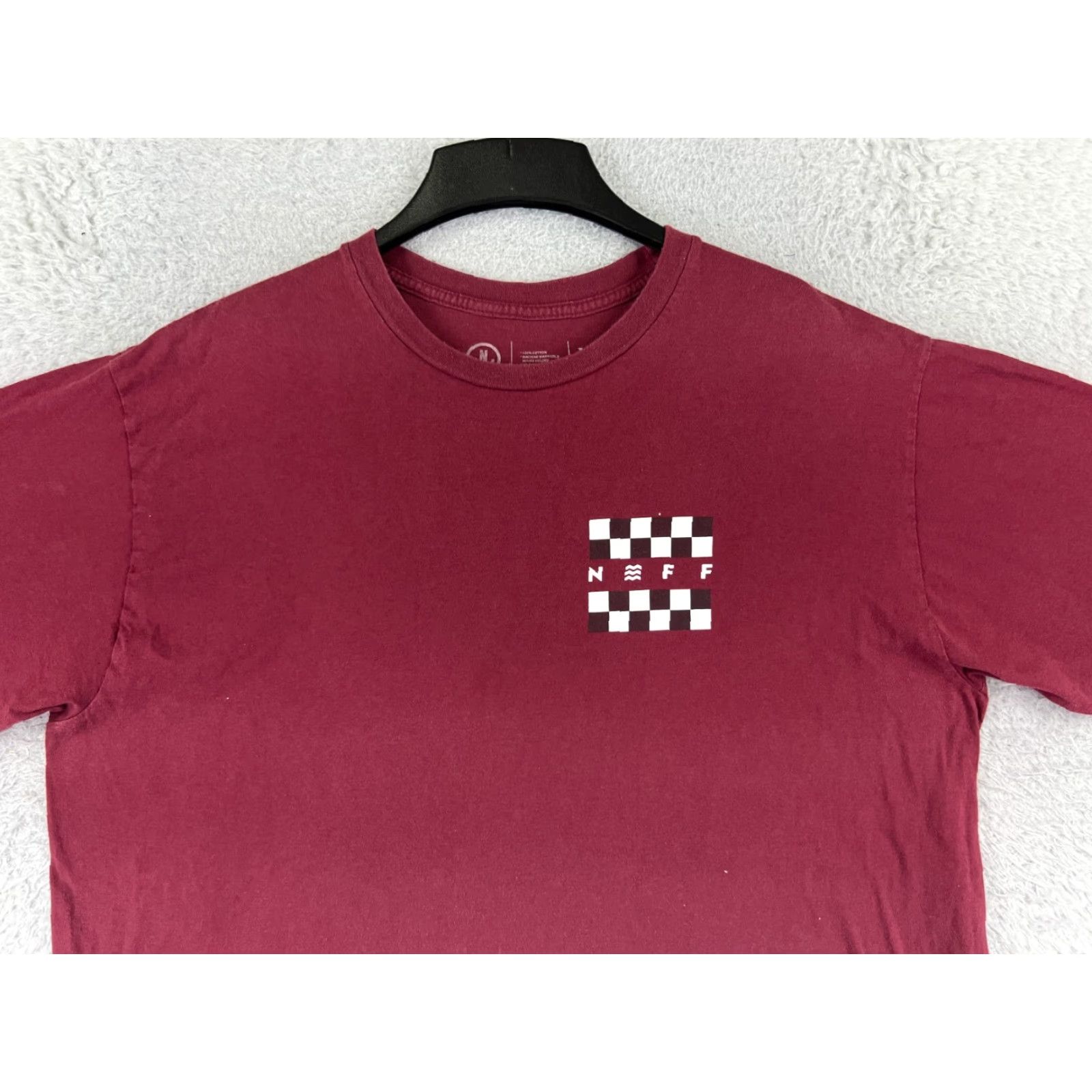 Vintage NEFF Shirt Mens XL Red Short Sleeve Crew Neck 100% Cotton Checkerboard 90s California Mens Size US XL / EU 56 / 4 - 5 Thumbnail