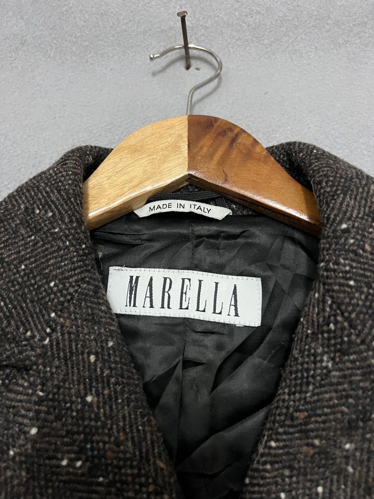 Marella 634.Vtg Marella Asymmetric Zip Tweed Knit Combo Biker Size M / US 6-8 / IT 42-44 - 3 Thumbnail
