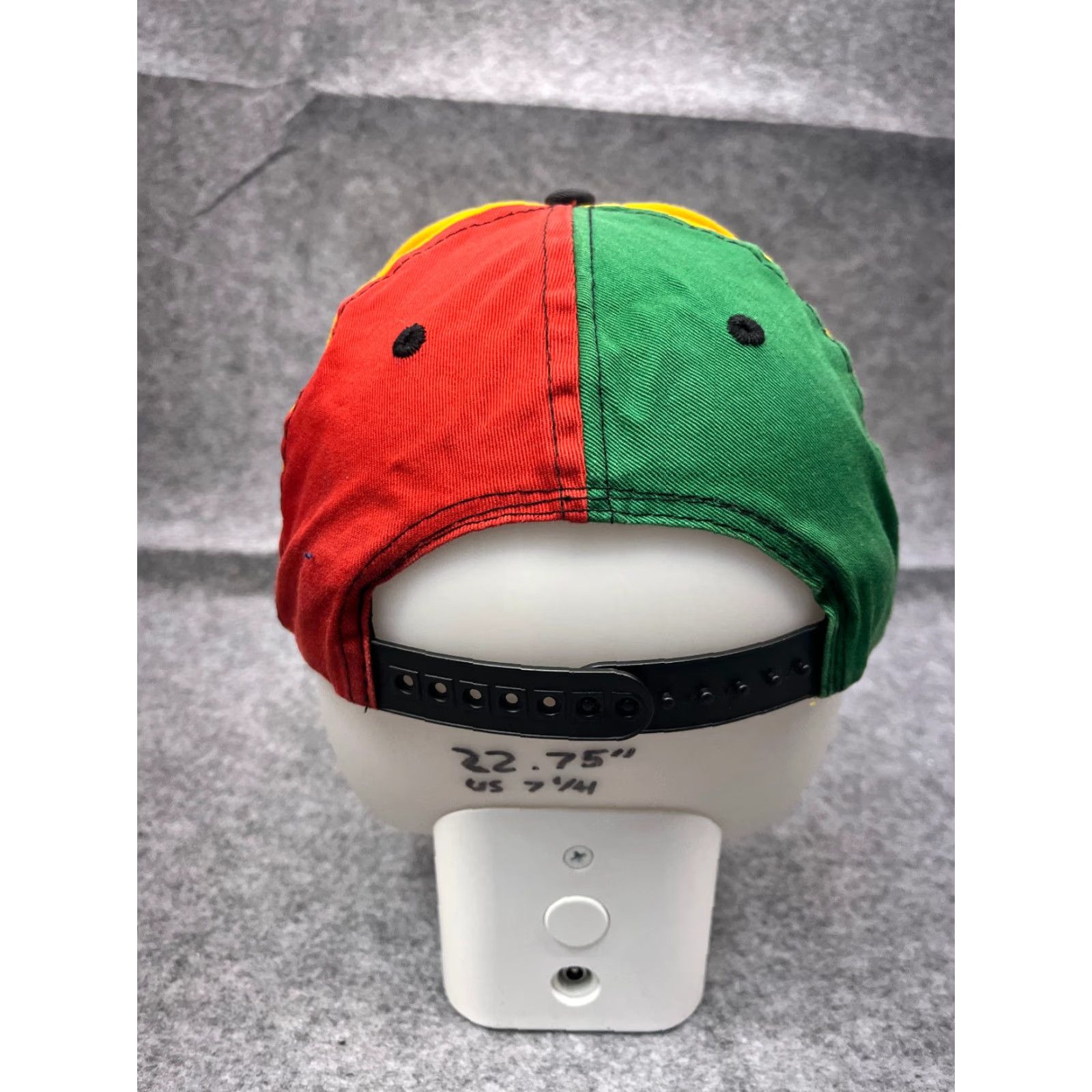 Bally 8 Ball Hat Snap Back Adult One Size Red Green Yellow 100% Cotton Twill Size ONE SIZE - 6 Thumbnail