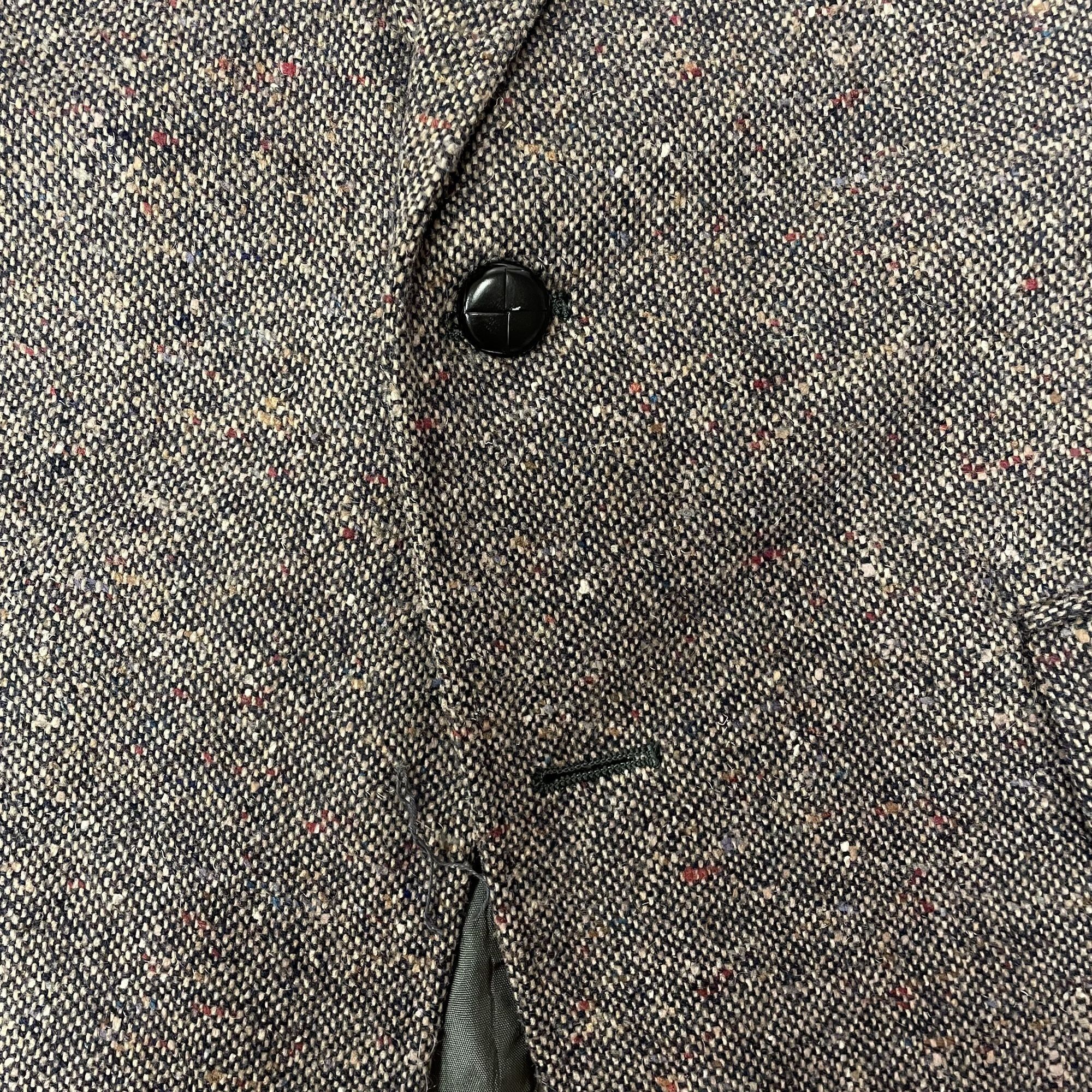 Sears Vtg Gray Beige Multicolor FLECK Donegal TWEED Sport Coat Size 40R - 11 Thumbnail
