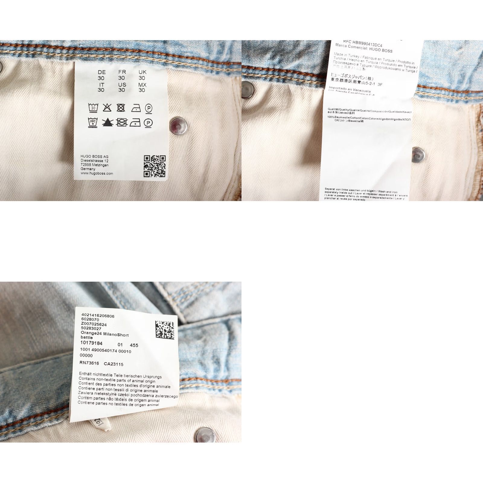 Hugo Boss VINTAGE? HUGO BOSS Orange 24 Milano Denim Shorts Men Size W30 Regular Fit Distressed Size US 30 / EU 46 - 8 Thumbnail