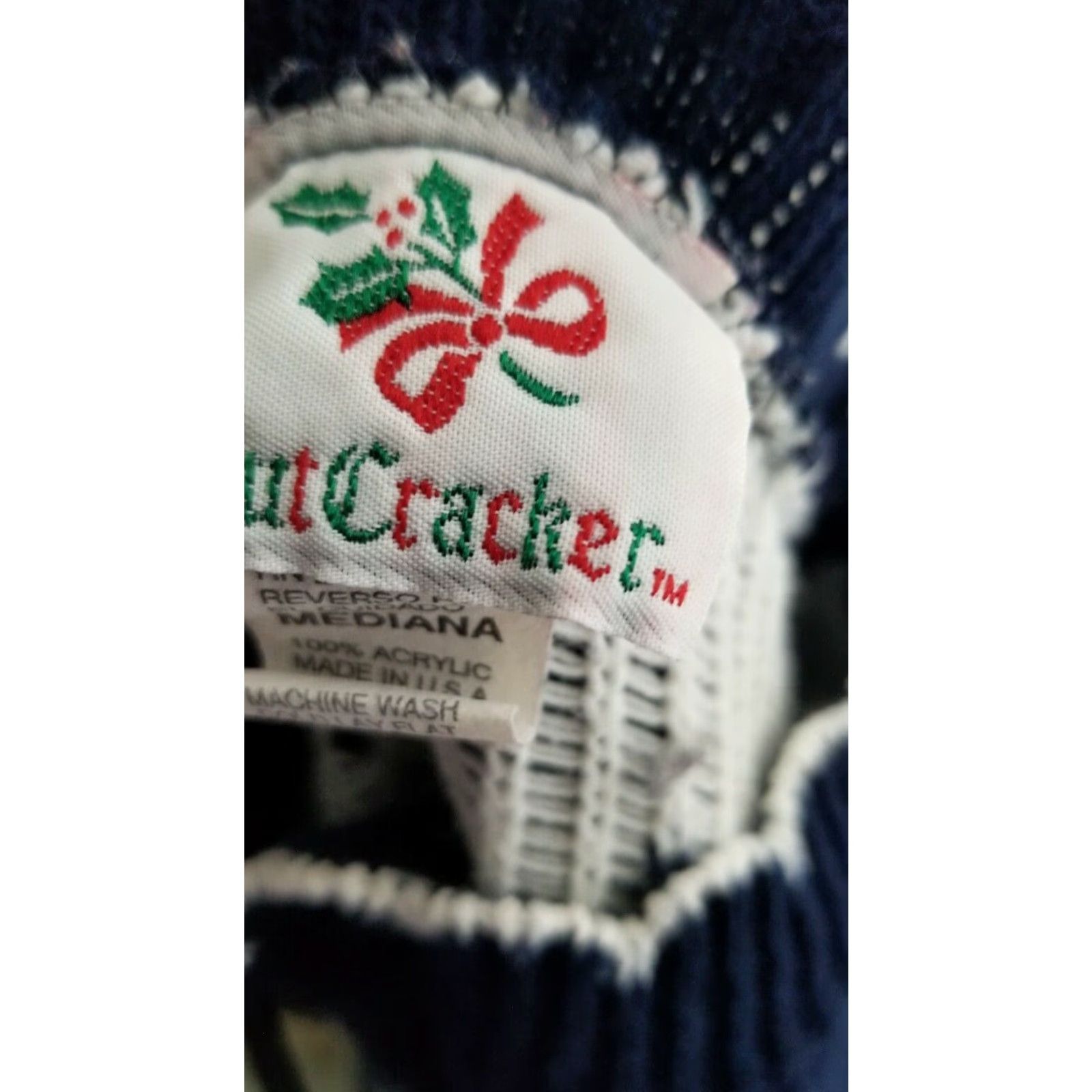 Vintage VINTAGE Nutcracker Sweater Women M Blue Snow Winter Scene Christmas Graphic Print Snowman Womens Size M / US 6-8 / IT 42-44 - 3 Thumbnail