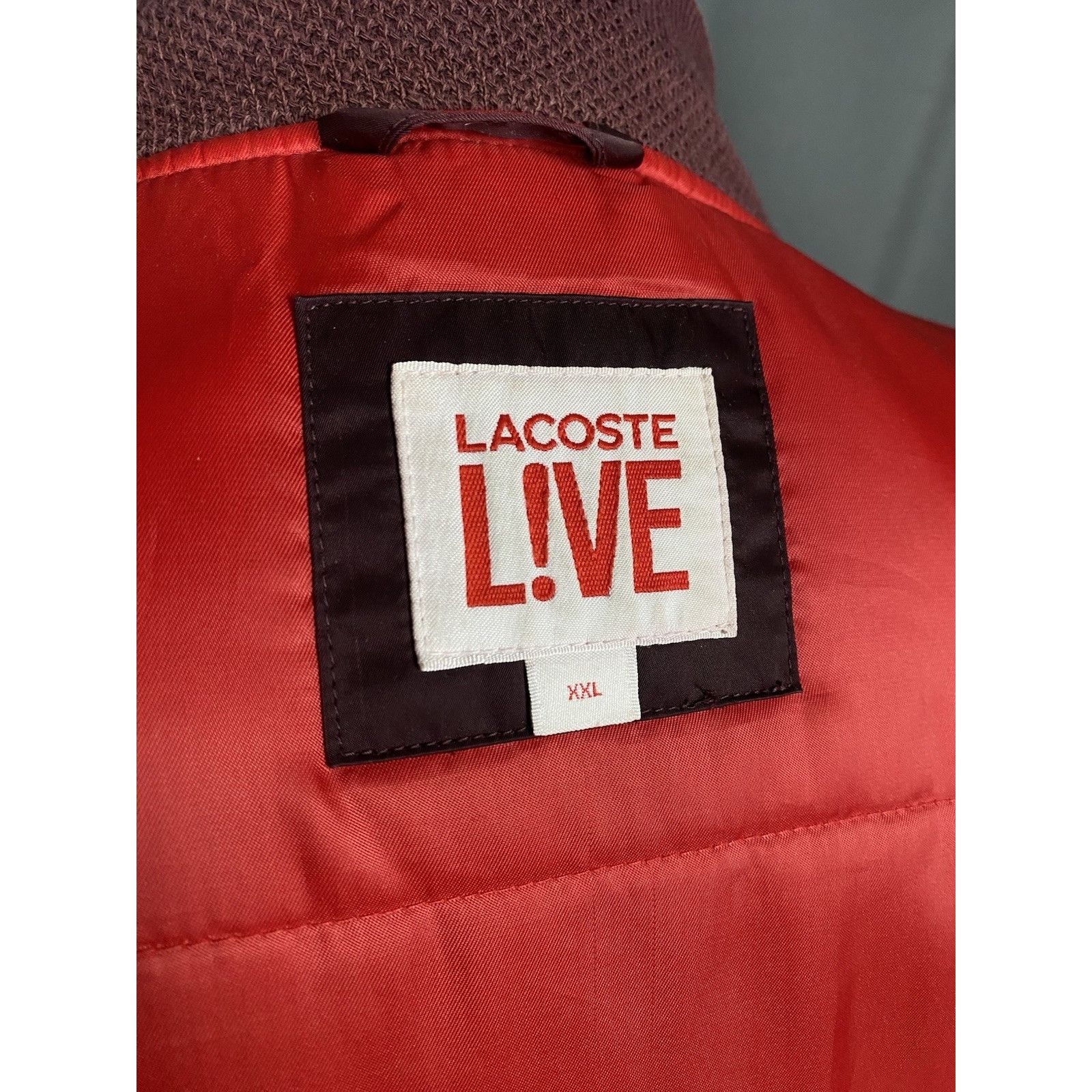 Lacoste Lacoste LIVE! Dark Red Burgundy Insulated Padded Winter Bomb Size US XXL / EU 58 / 5 - 13 Thumbnail