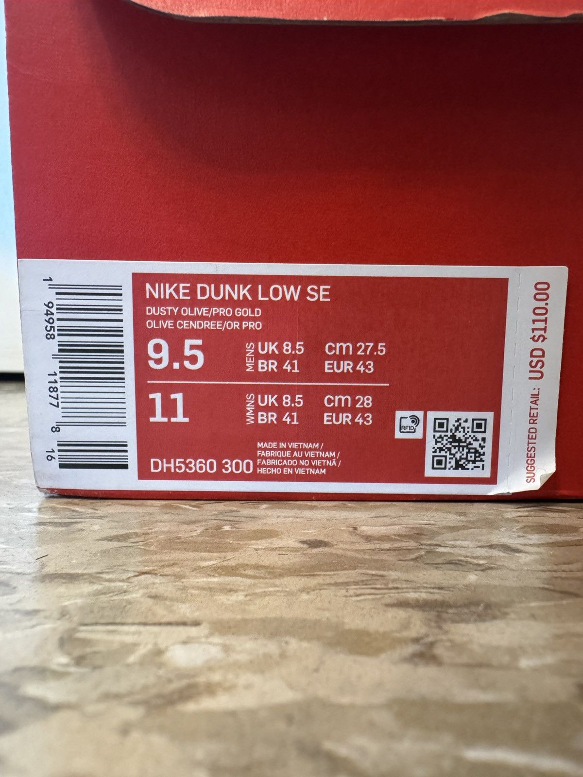 Nike Nike Dunk Low Dusty Olive Size US 9.5 / EU 42-43 - 7 Thumbnail