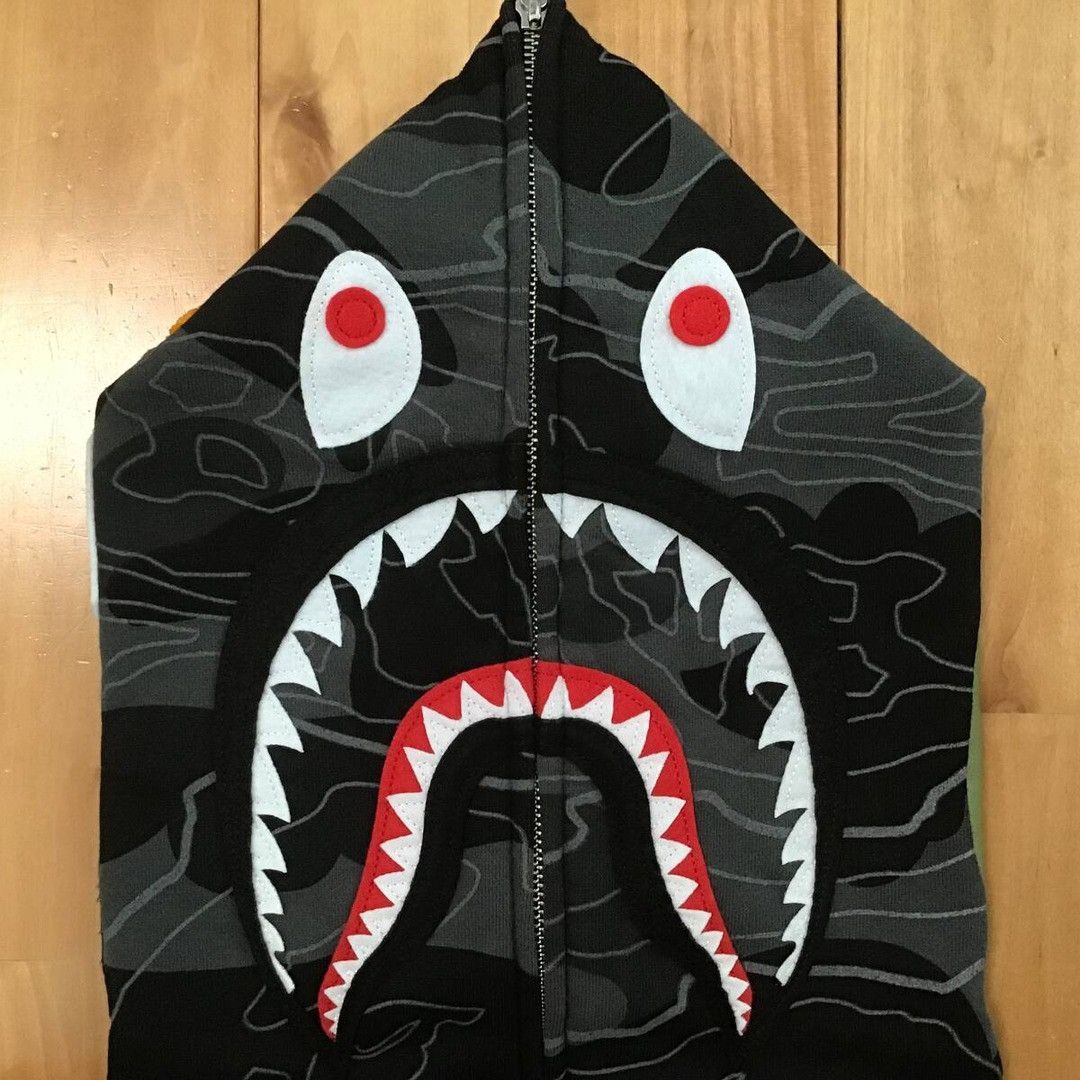Bape BAPE LAYERED LINE CAMO Shark full zip hoodie a bathing ape Size US M / EU 48-50 / 2 - 4 Thumbnail