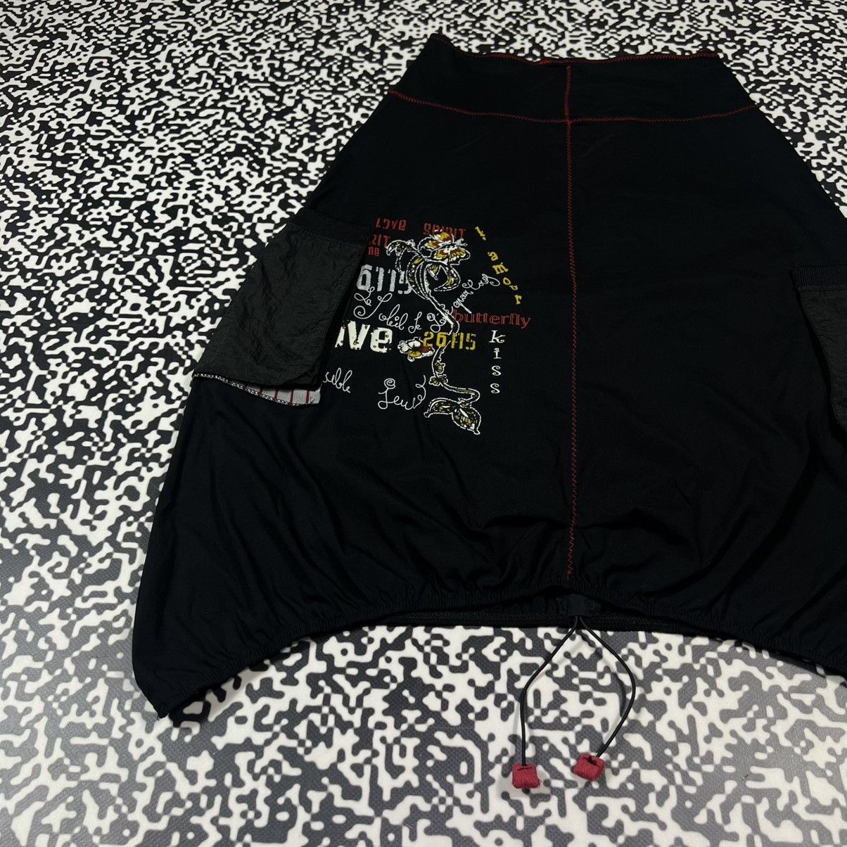 Japanese Brand Vintage Y2K Double Jeu Japanese Flared Cargo Midi Skirt Size 26" / US 2 / IT 38 - 7 Thumbnail