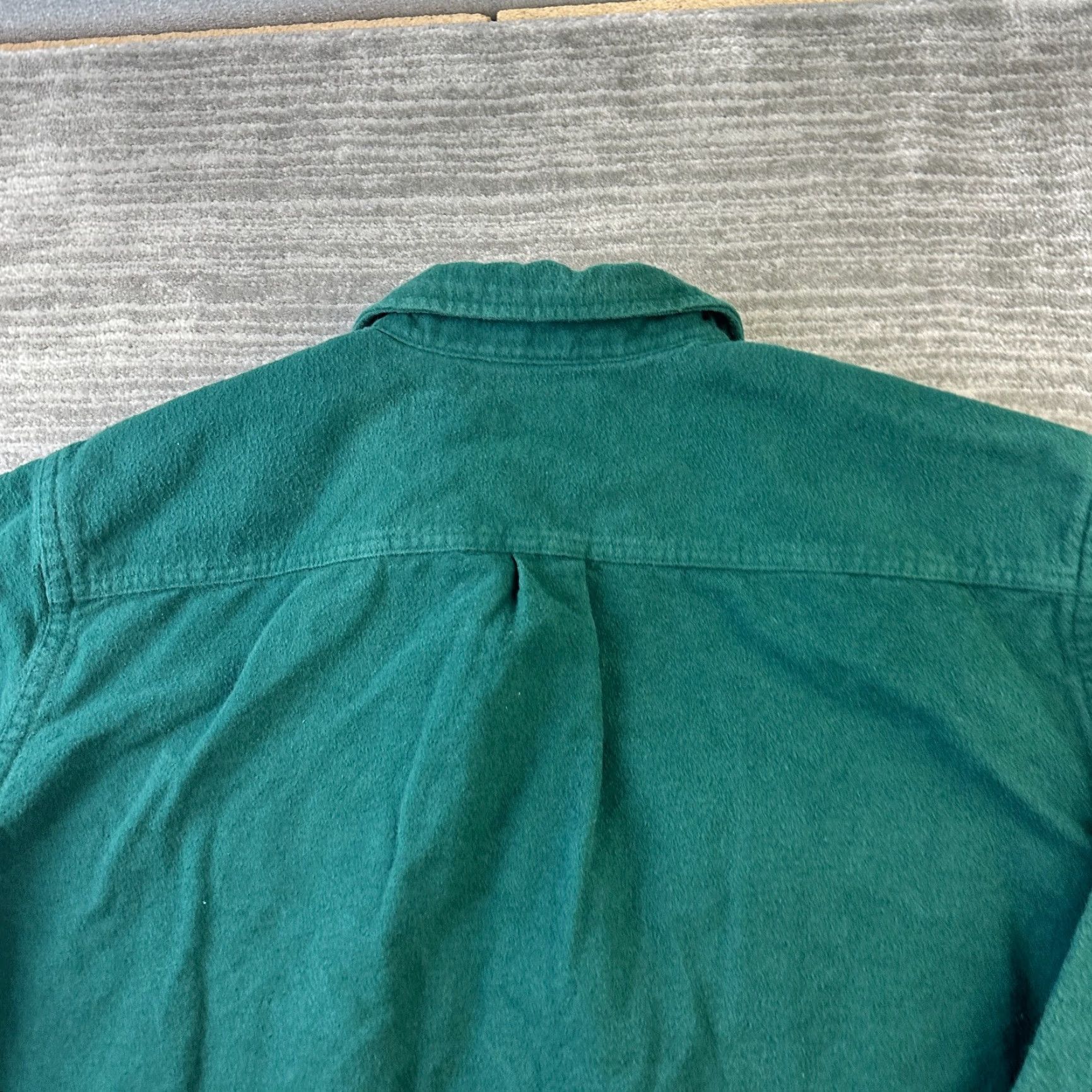 Vintage VINTAGE LL Bean Shirt Mens XL Green Chamois Heavy Flannel 187923 Overshirt Shacket Button-Up Pocketed Size US XL / EU 56 / 4 - 5 Thumbnail