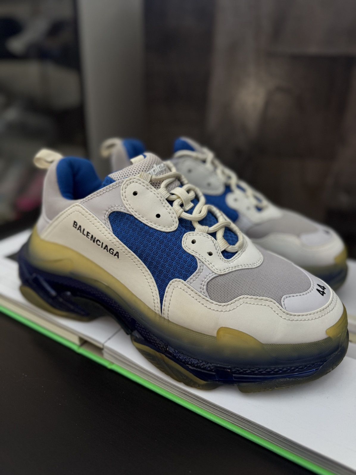 Balenciaga Balenciaga Triple S Sneakers White Blue 44EU/11US 🧼 Size US 11 / EU 44 - 5 Thumbnail