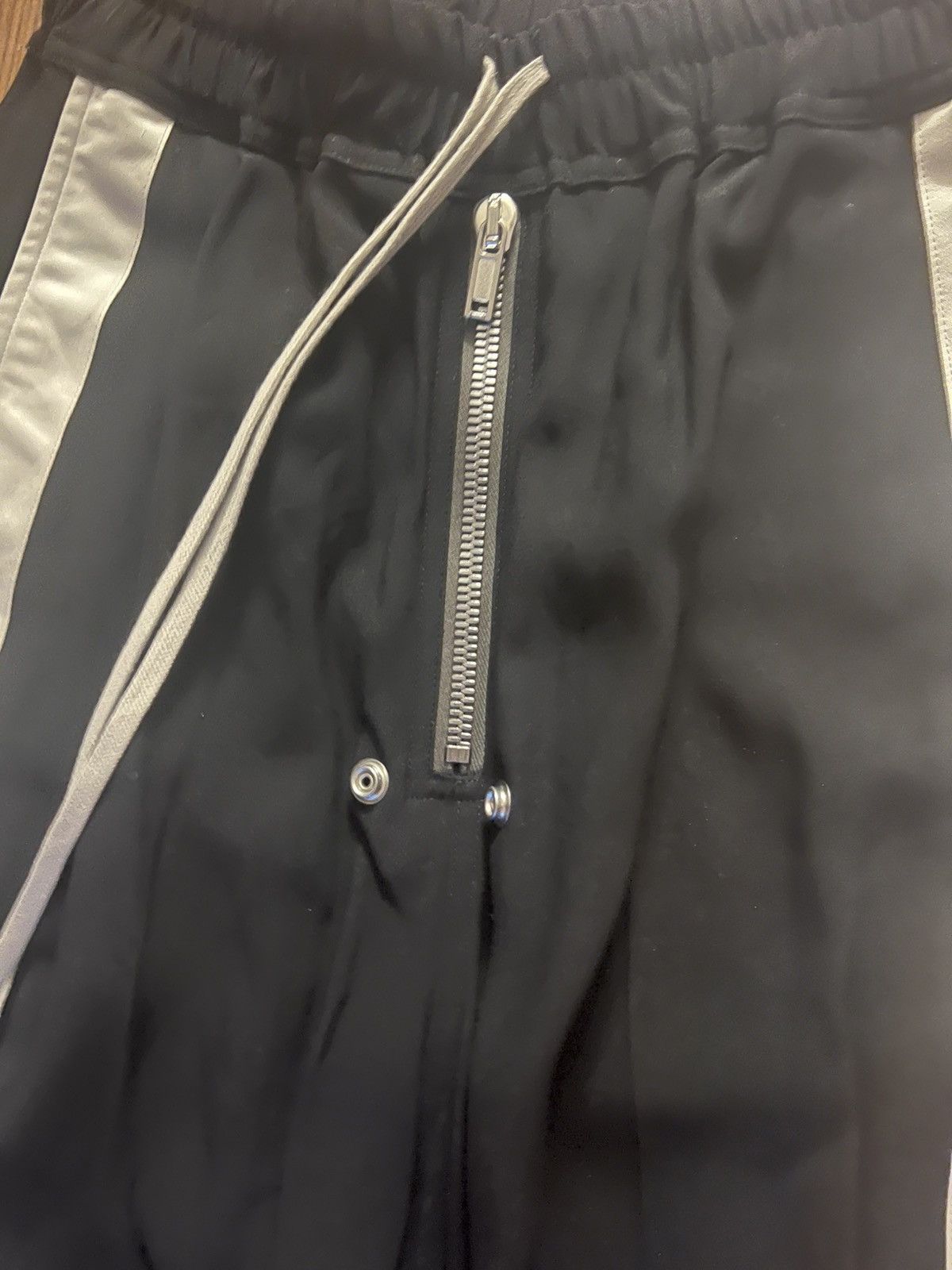 Rick Owens Rick Owens Geth Belas Wide Leg Trousers in 0908 Black/Pearl Size US 27 - 5 Thumbnail