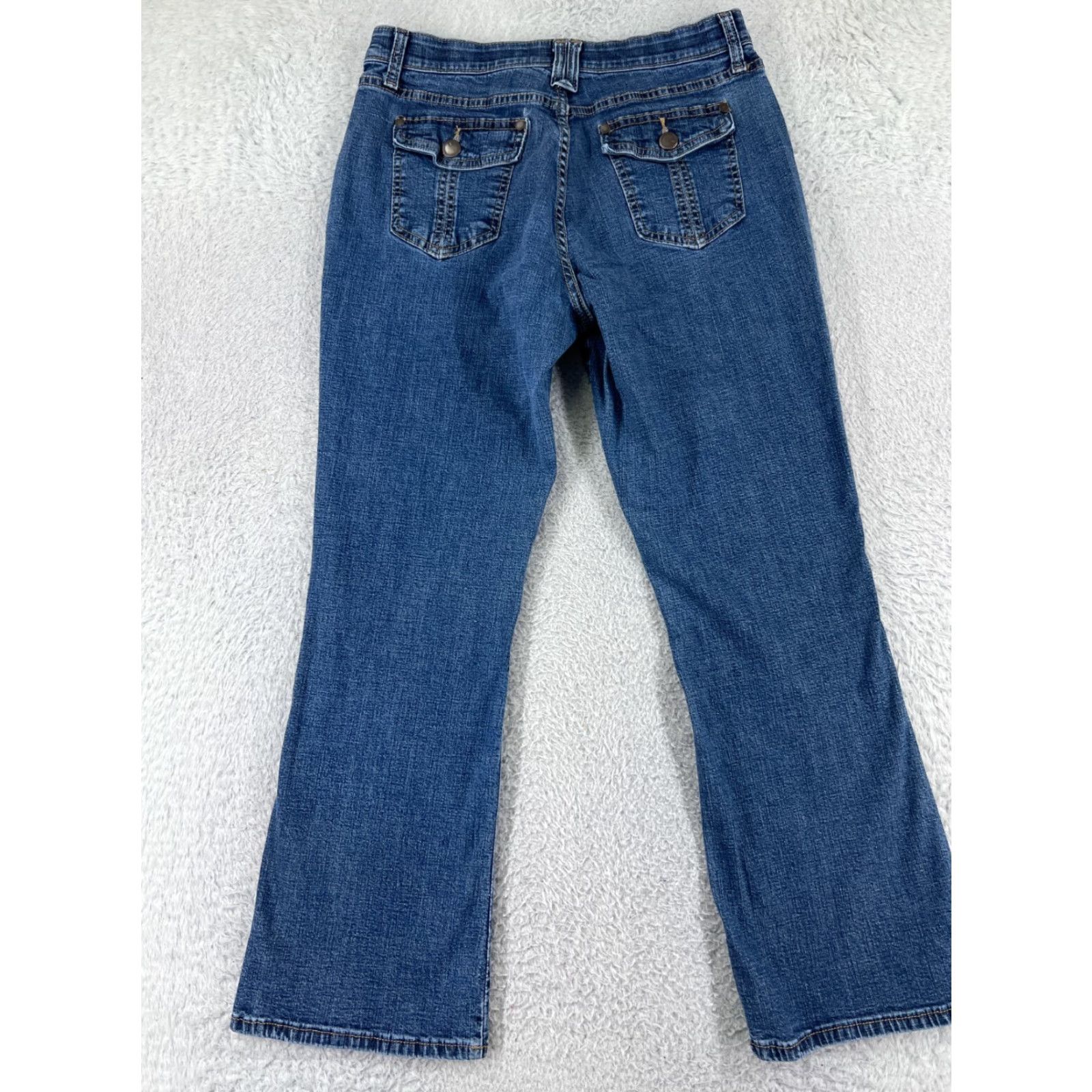 Lee Lee Jeans Womens 10P Mid Rise Blue Denim Bootcut Stretch Cotton Western Size 32" / US 10 / IT 46 - 2 Thumbnail