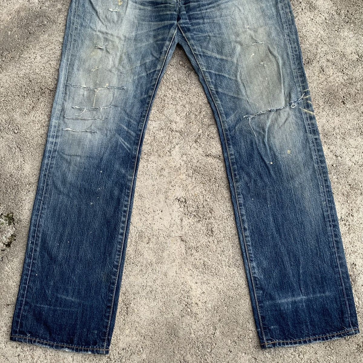 Undercover × Uniqlo Vintage Y2K Uniqlo Japanese Paint Distressed Denim Jeans W35 Size US 35 - 7 Thumbnail