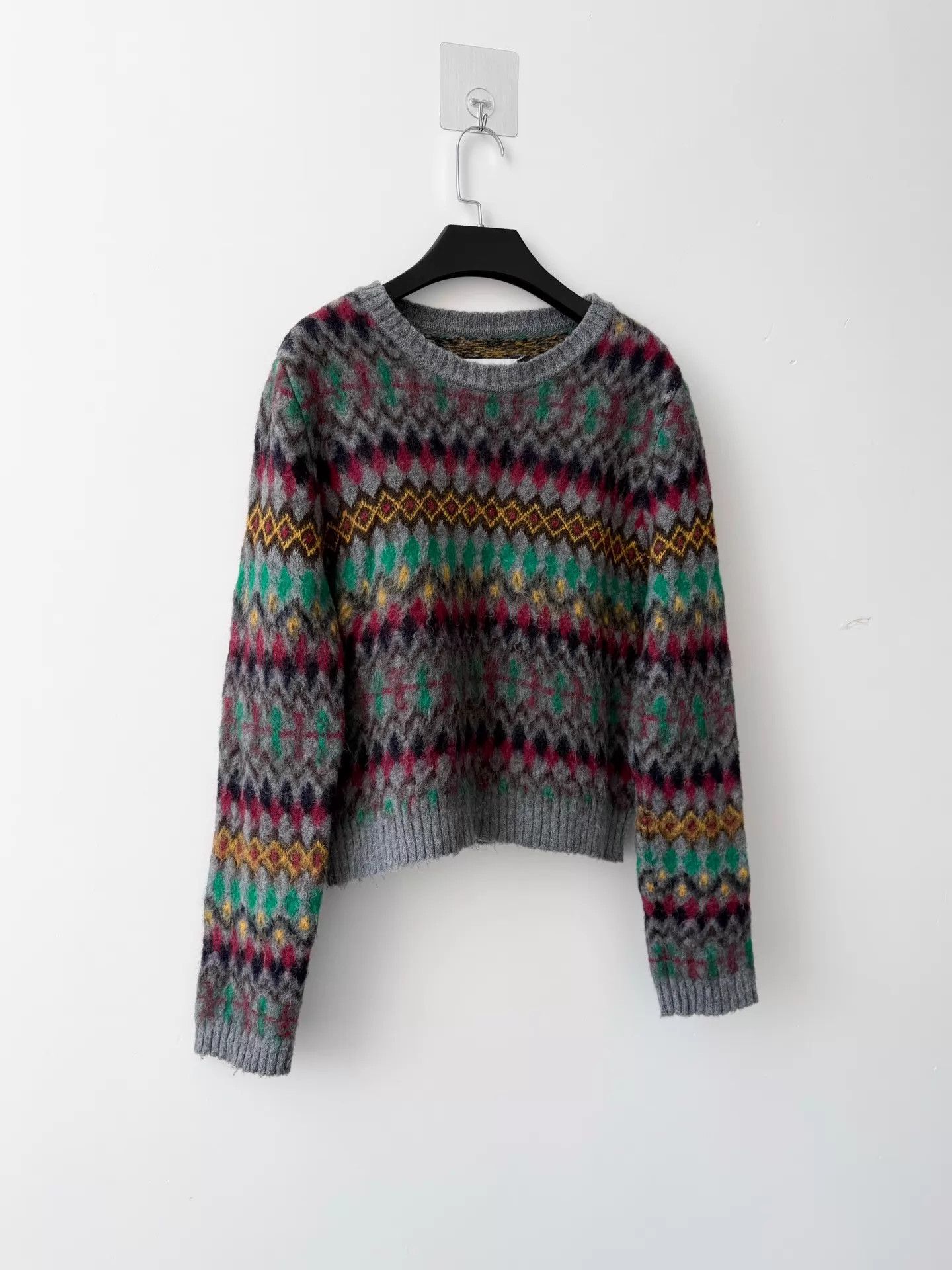 Maison Margiela Maison Margiela FW21 Women's ColorBlocked Wool LS M Size M / US 6-8 / IT 42-44 - 2 Thumbnail