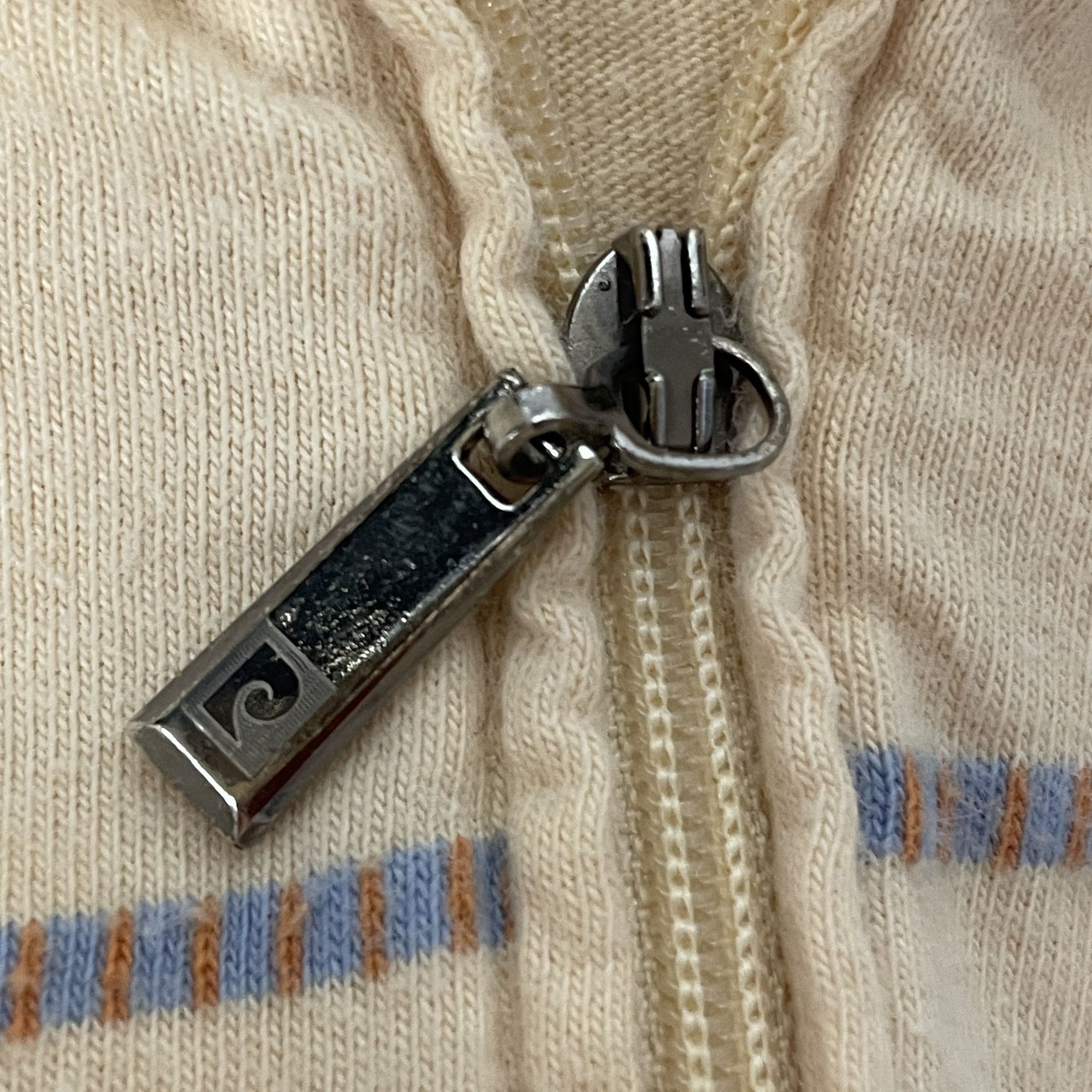 Pierre Cardin Vtg Pierre Cardin Paris Cream Stripe Logo Surfer Preppy POLO Size US S / EU 44-46 / 1 - 7 Thumbnail