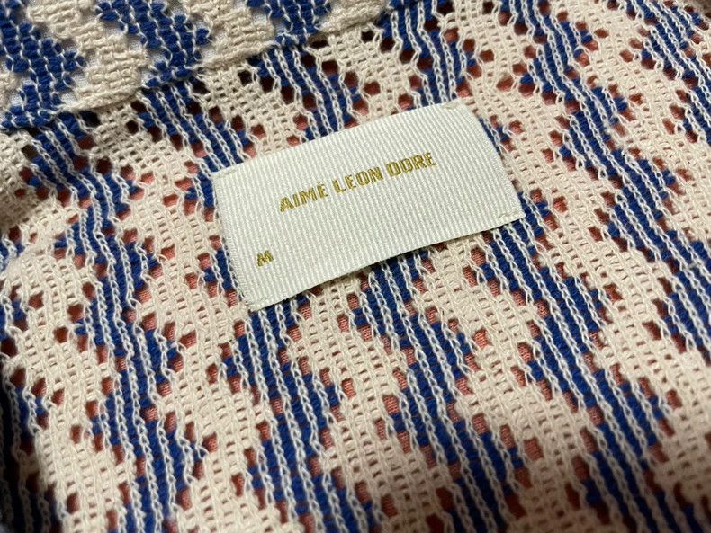 Aime Leon Dore Aime Leon Dore ALD 24ss Striped Mesh Short-Sleeved Shirt Bl Size US M / EU 48-50 / 2 - 7 Thumbnail