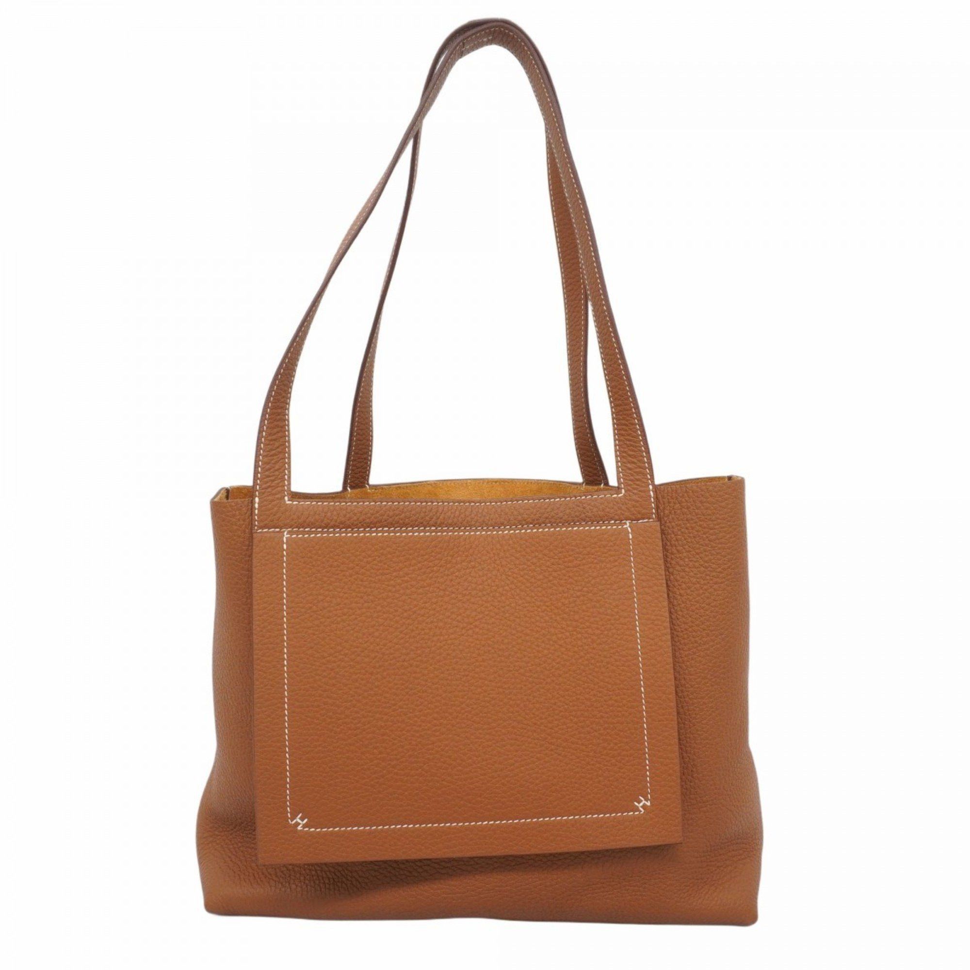 Hermes Tote Bag Cabaseri 31 Taurillon Clemence Gold U Stamp Women's