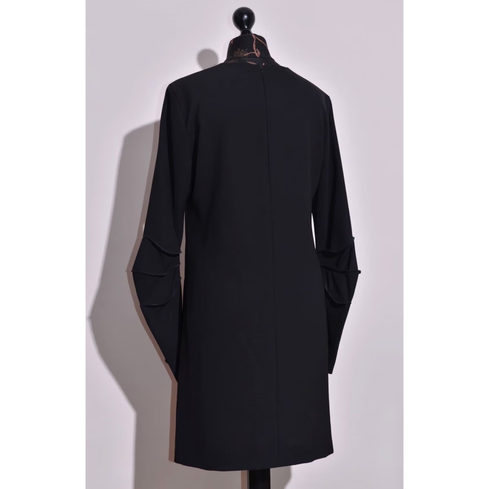 Vintage Annette Gortz Women's Black Avant-Garde Tunic Dress Layered Sleeves Size 40 Size S / US 4 / IT 40 - 5 Thumbnail