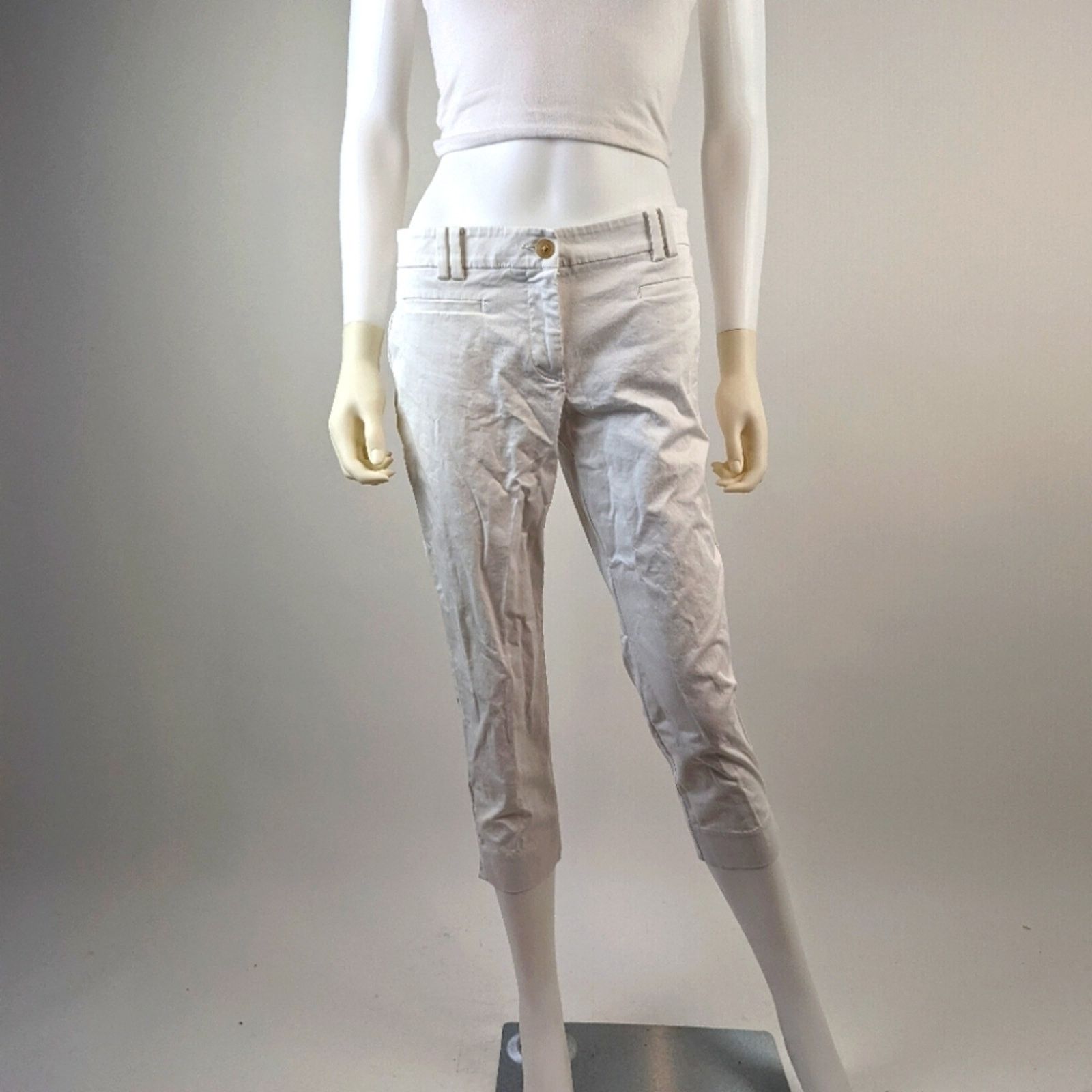 Ann Taylor Ann Taylor Petite White Capris Size 26" / US 2 / IT 38 - 1 Thumbnail