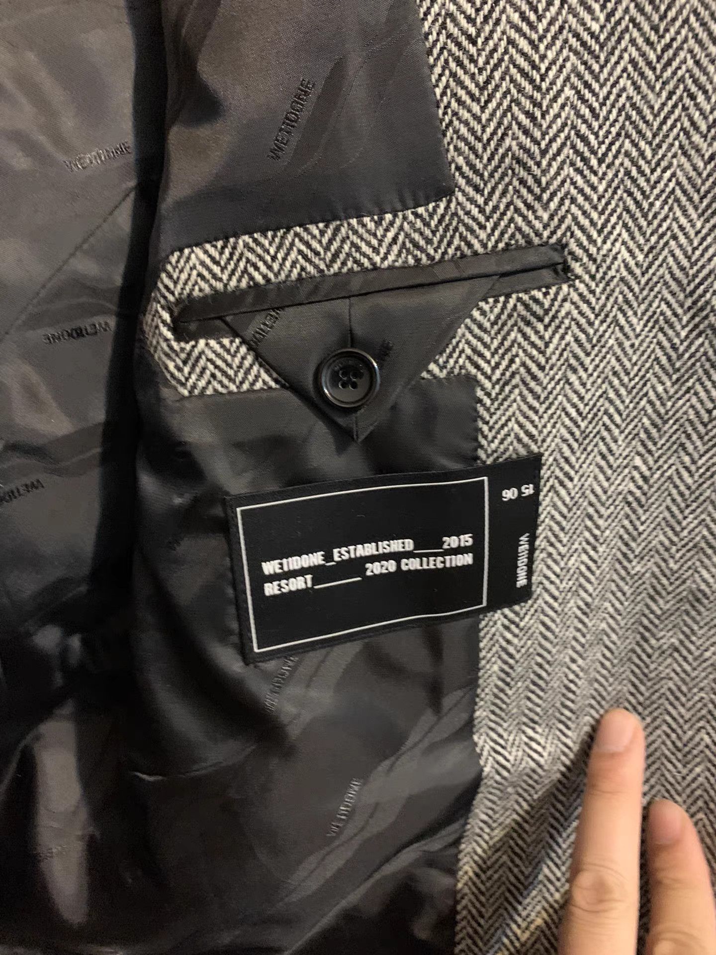 WE11DONE We11done Herringbone Wool Short-sleeve Blazer K27 Size US M / EU 48-50 / 2 - 4 Thumbnail