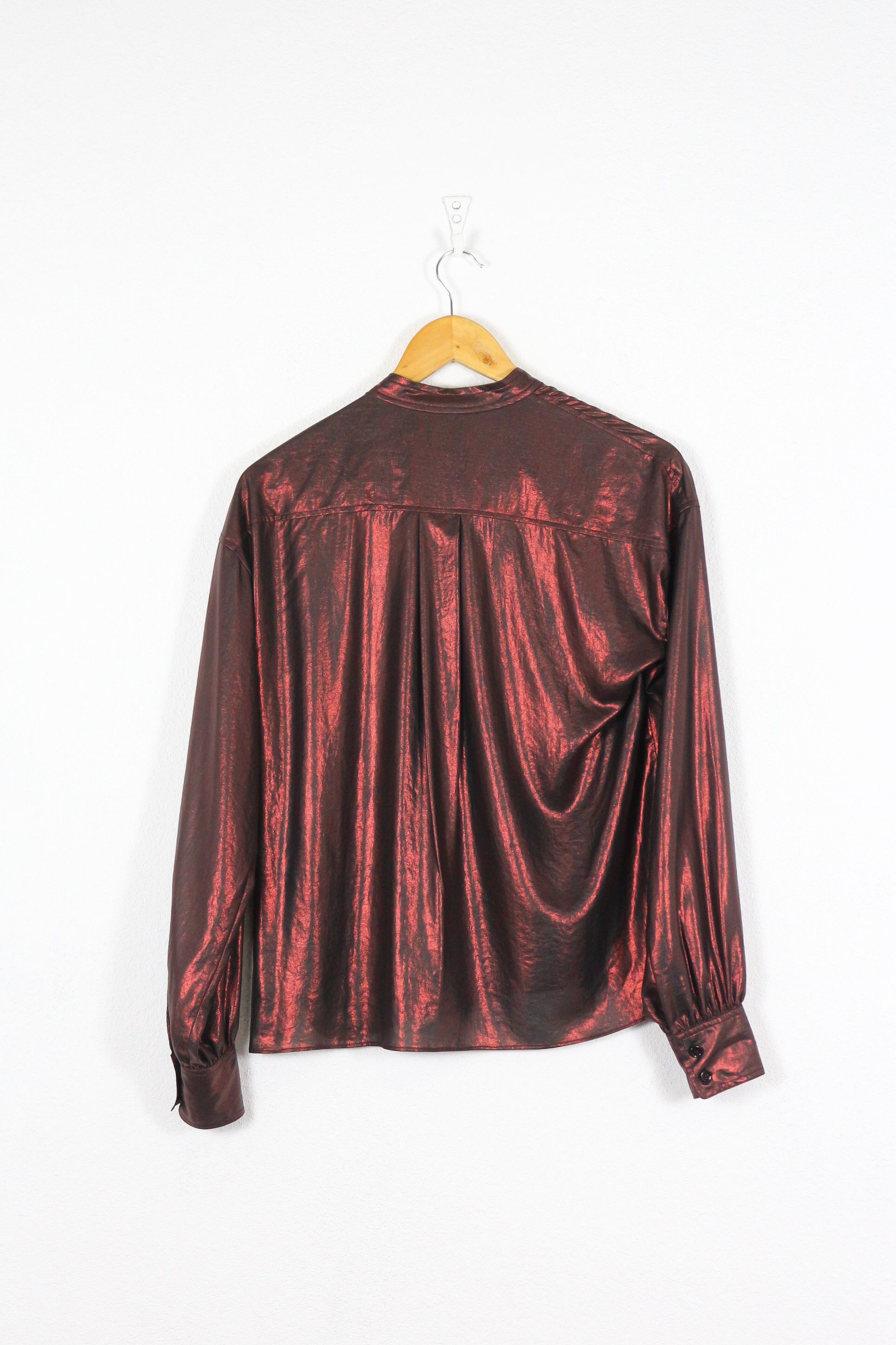 Isabel Marant × Isabel Marant Etoile Isabel Marant Etoile Bright Burgundy Shine Blouse Shirt NZ Size XS / US 0-2 / IT 36-38 - 5 Thumbnail