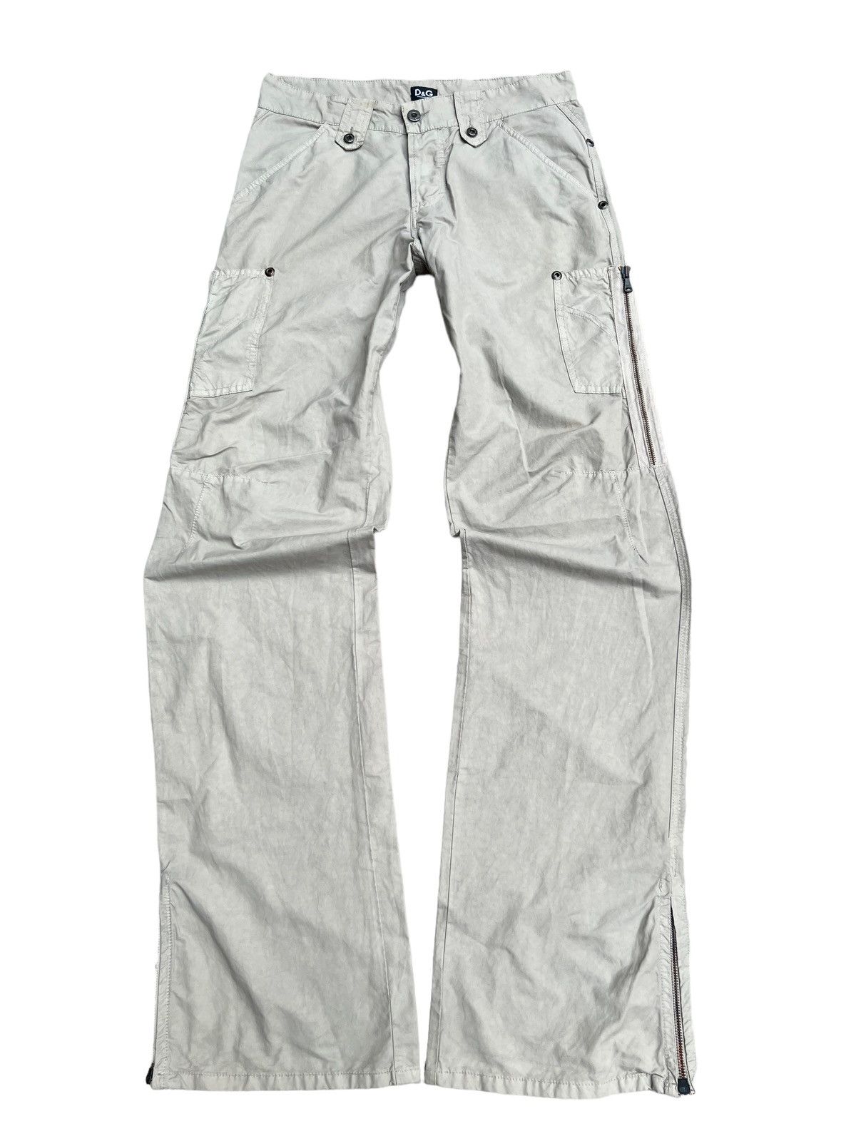 Dolce & Gabbana S/S 2004 Dolce & Gabbana Utility Cargo Flared Pants Size US 31 - 1 Thumbnail