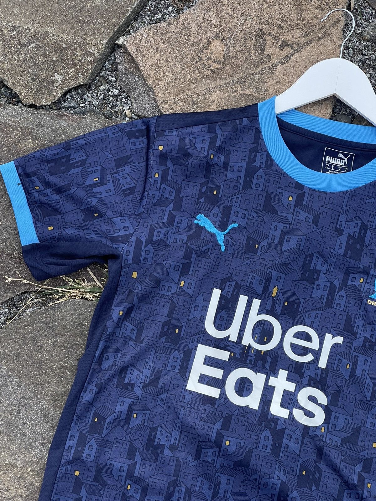 Puma 2020 Puma Marseille blue full print soccer jersey Size US L / EU 52-54 / 3 - 2 Thumbnail