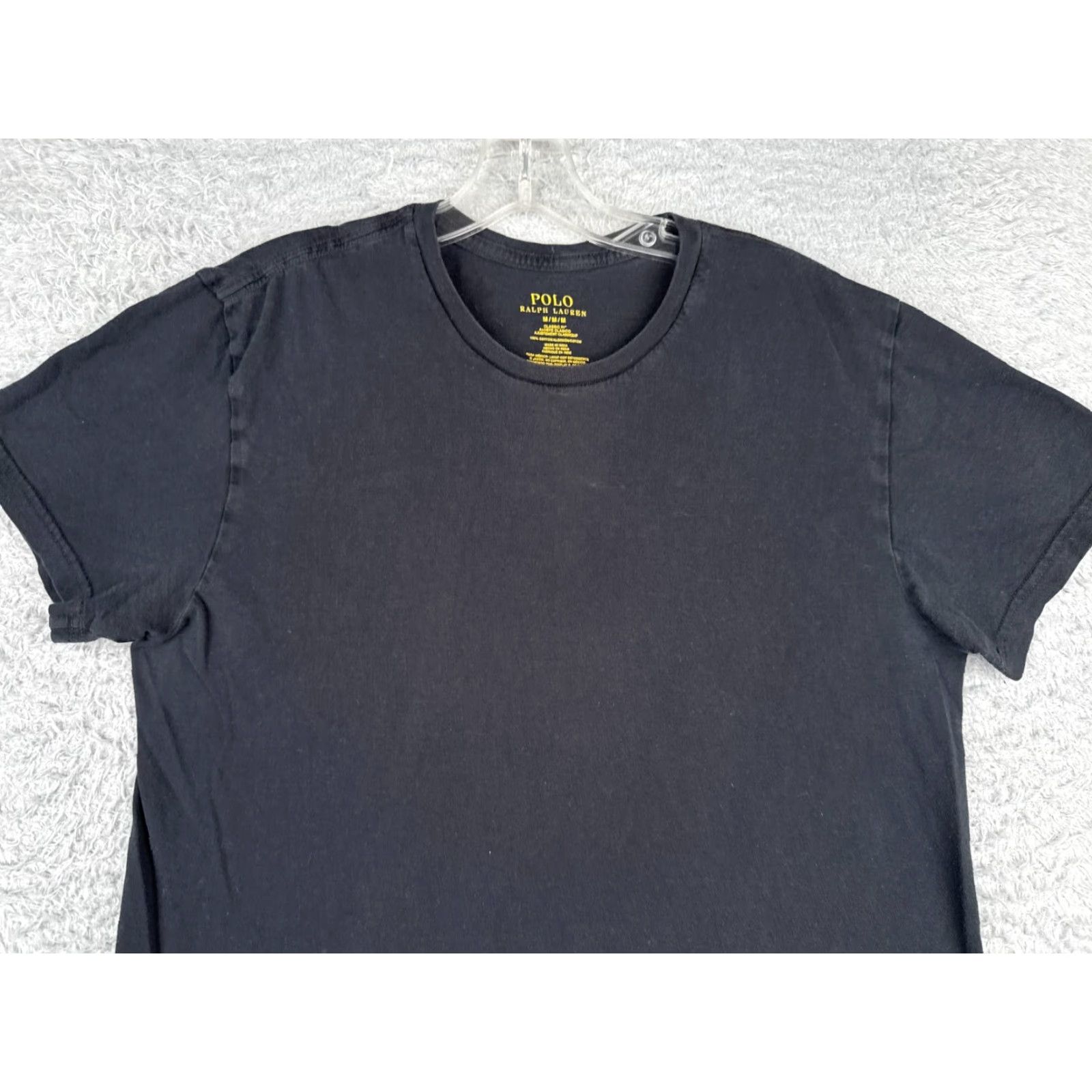 Ralph Lauren Polo Ralph Lauren Shirt Men Medium Black 100% Cotton Pony Crew Neck Short Sleeve Size US M / EU 48-50 / 2 - 4 Thumbnail