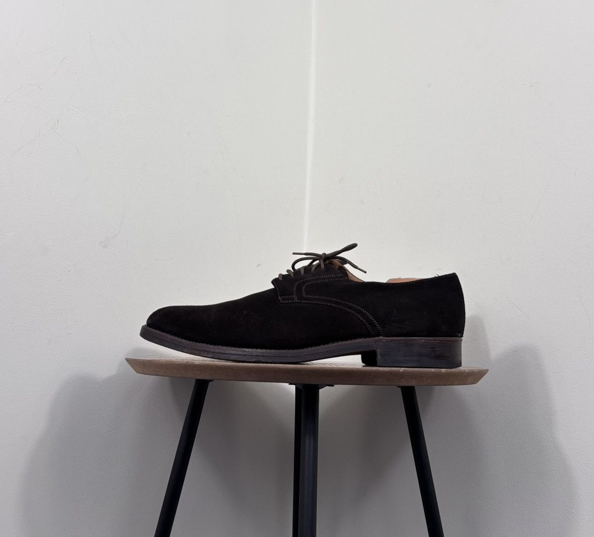 Heinrich Dinkelacker Heinrich Dinkelacker Men’s Dark Brown Suede Leather Shoes Size US 12 / EU 45 - 11 Thumbnail