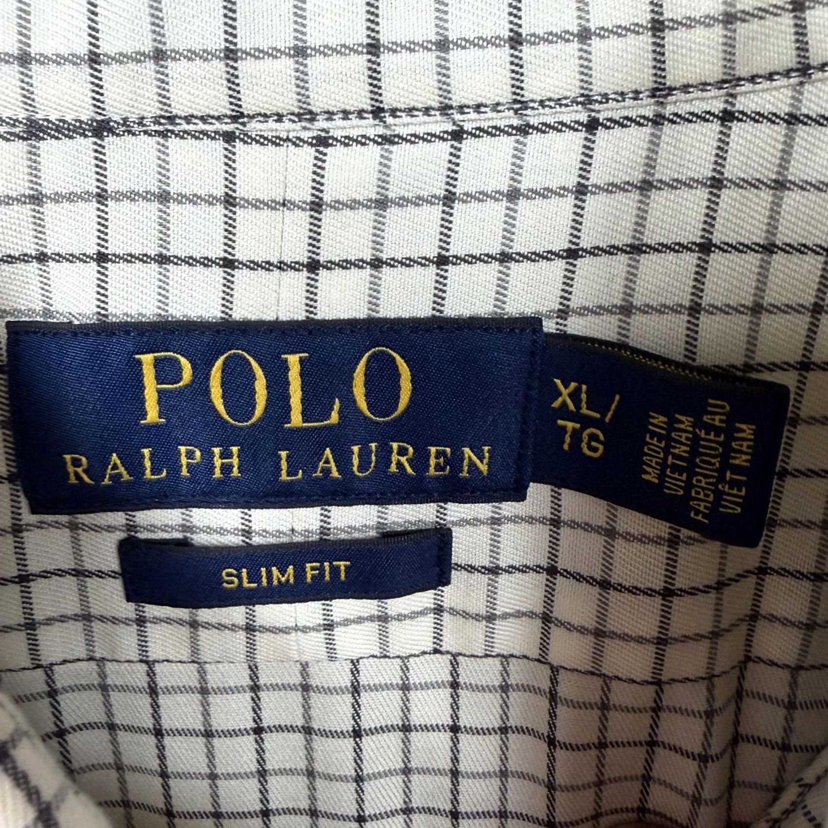 Polo Ralph Lauren Polo Ralph Lauren Button Up Shirt Mens XL Cream Check Slim Fit Office Casual Size US XL / EU 56 / 4 - 5 Thumbnail