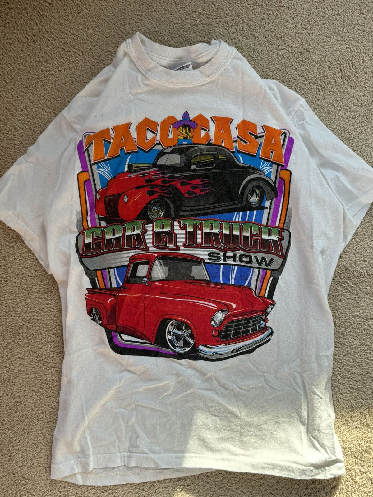 Vintage Vintage Taco Casa Car & Truck Show White Medium Size US M / EU 48-50 / 2 - 1 Thumbnail